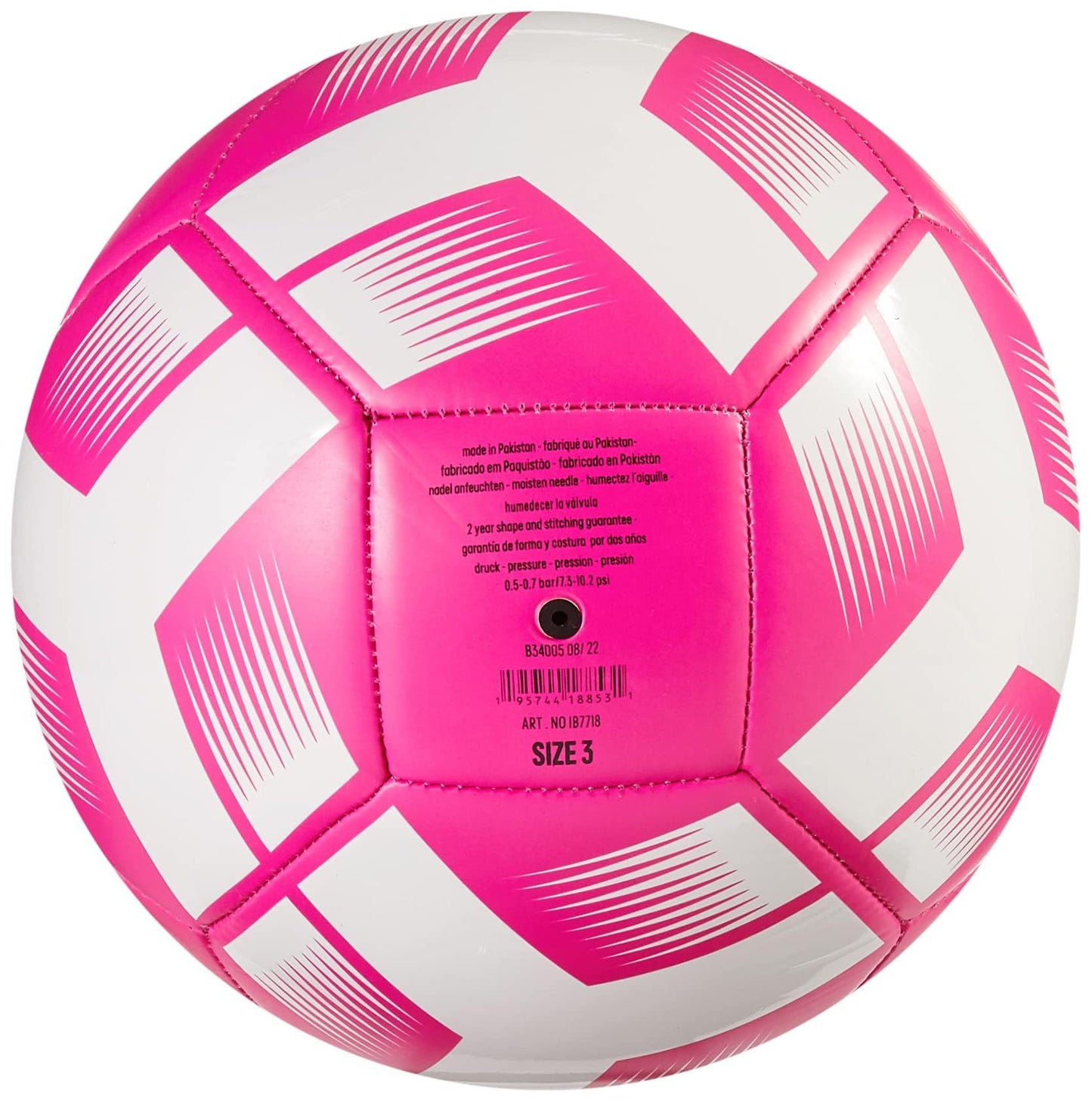 adidas Starlancer Club - Pelota Unisex para Adultos, Color Rosa y Blanco, 5