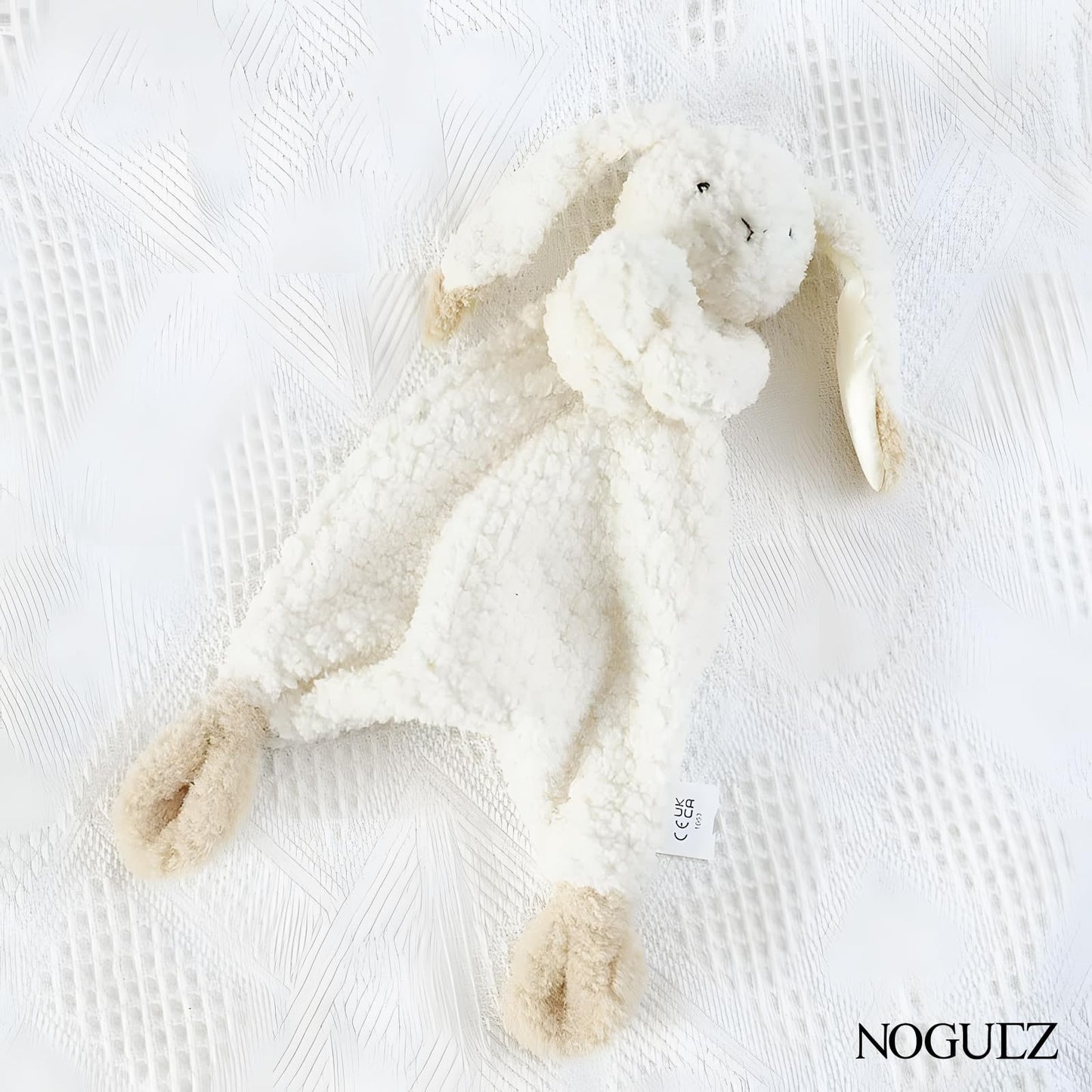 Carlsen. Conejo de Peluche Super Suave de Apego para Bebé, Toallita para Chupón, Conejito Abrazable para Dormir, Bunny Plush. (Beige)
