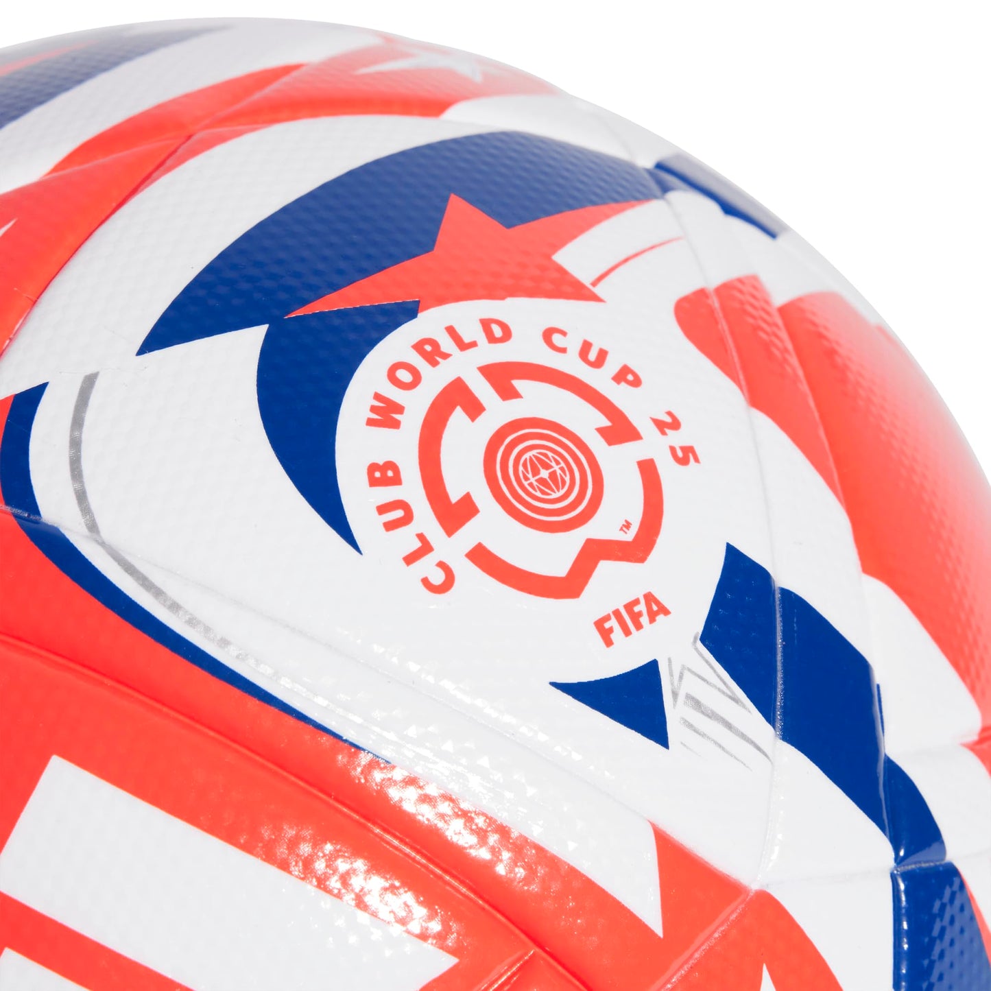 adidas - Balón de fútbol Unisex para Adultos de la FIFA Club World Cup League, Blanco/Rojo lúcido/Azul eléctrico/Plateado metálico, 5