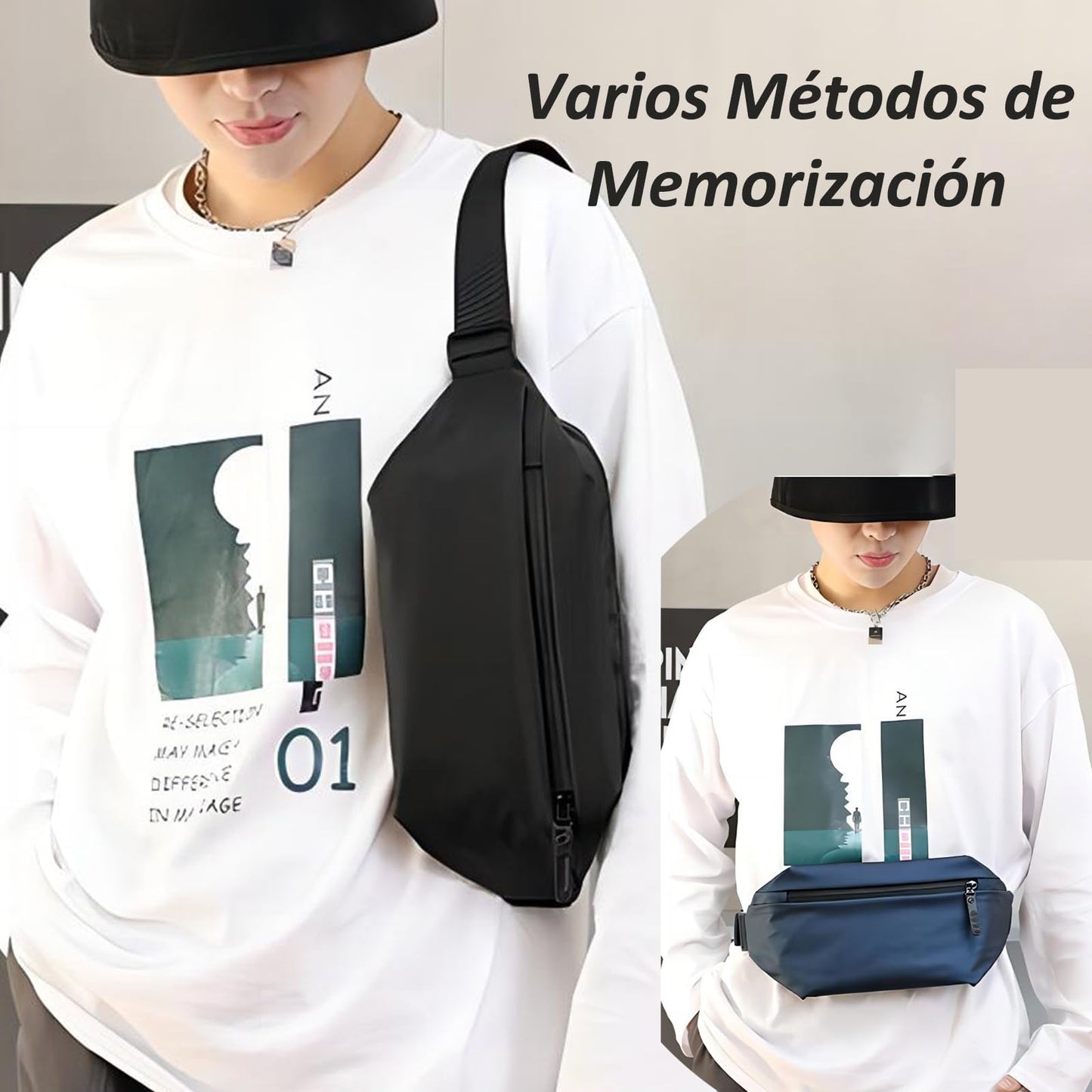 Cangurera para Hombre y Mujer, Cangurera Informal de Moda Deportiva para Viaje Correr Gimnasio, Riñonera de Gran Capacidad y Taza Independiente, Impermeable y Multifuncional