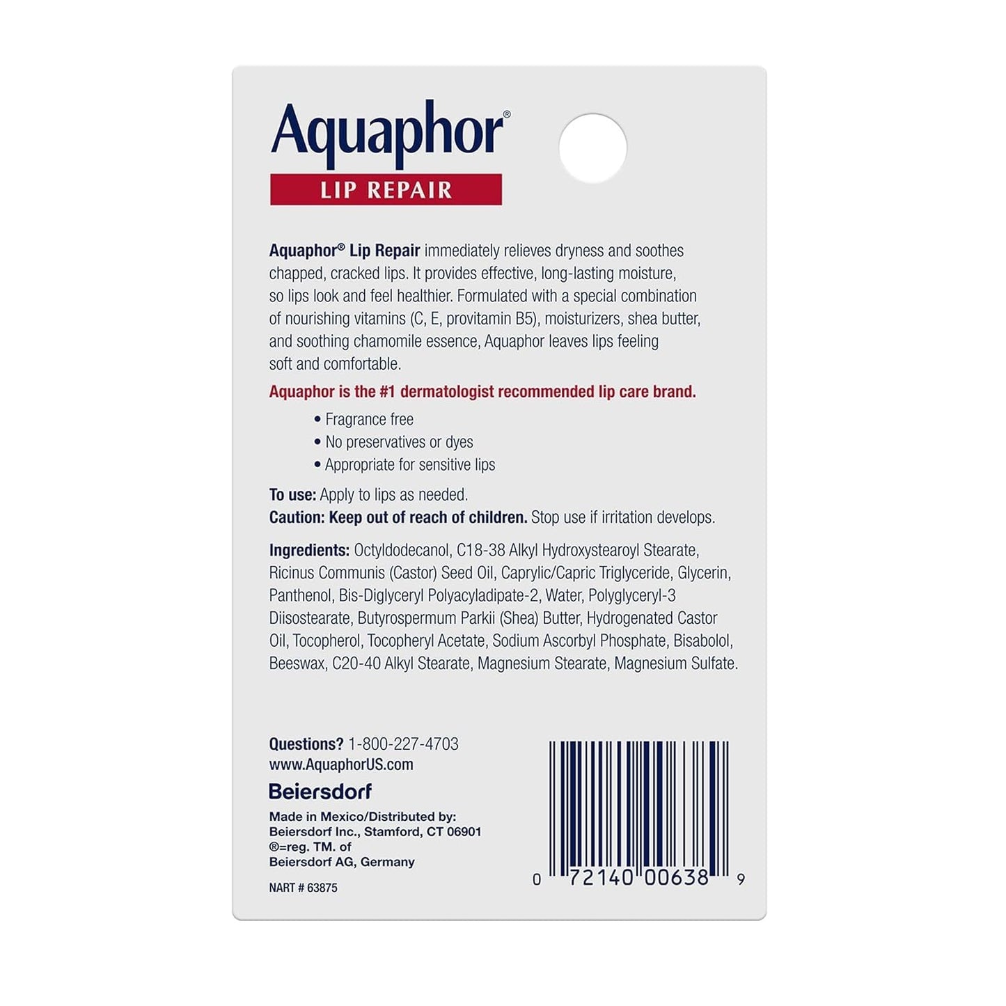 Aquaphor Lip Repair, 0.35 Ounce