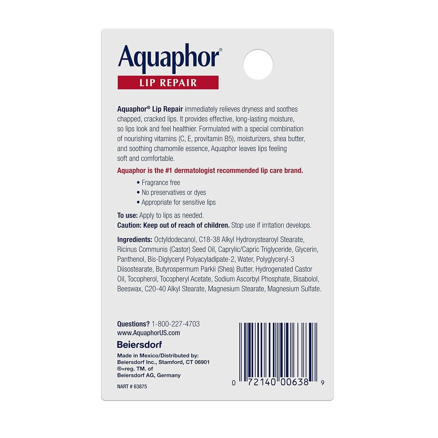 Reparador Labial Aquaphor 0.35 Ounce