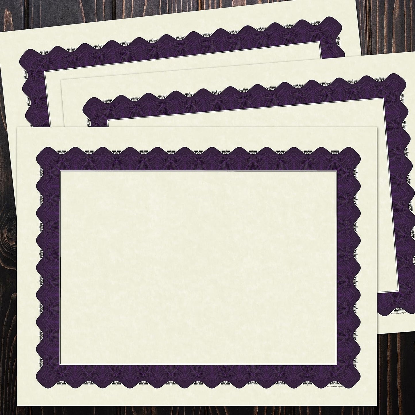 Great Papers! Metallic Purple Border Certificate, 8.5"x11", 100 Count (961021)