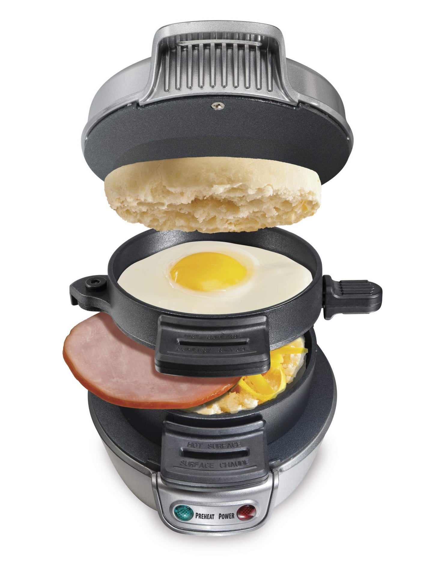 Desayuno sandwichera, Plateado, 1