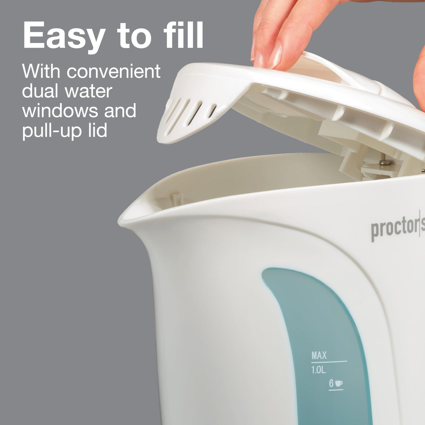 Generico HOGTETK2070Y Hervidor de Agua Proctor Silex Tetera, Blanco
