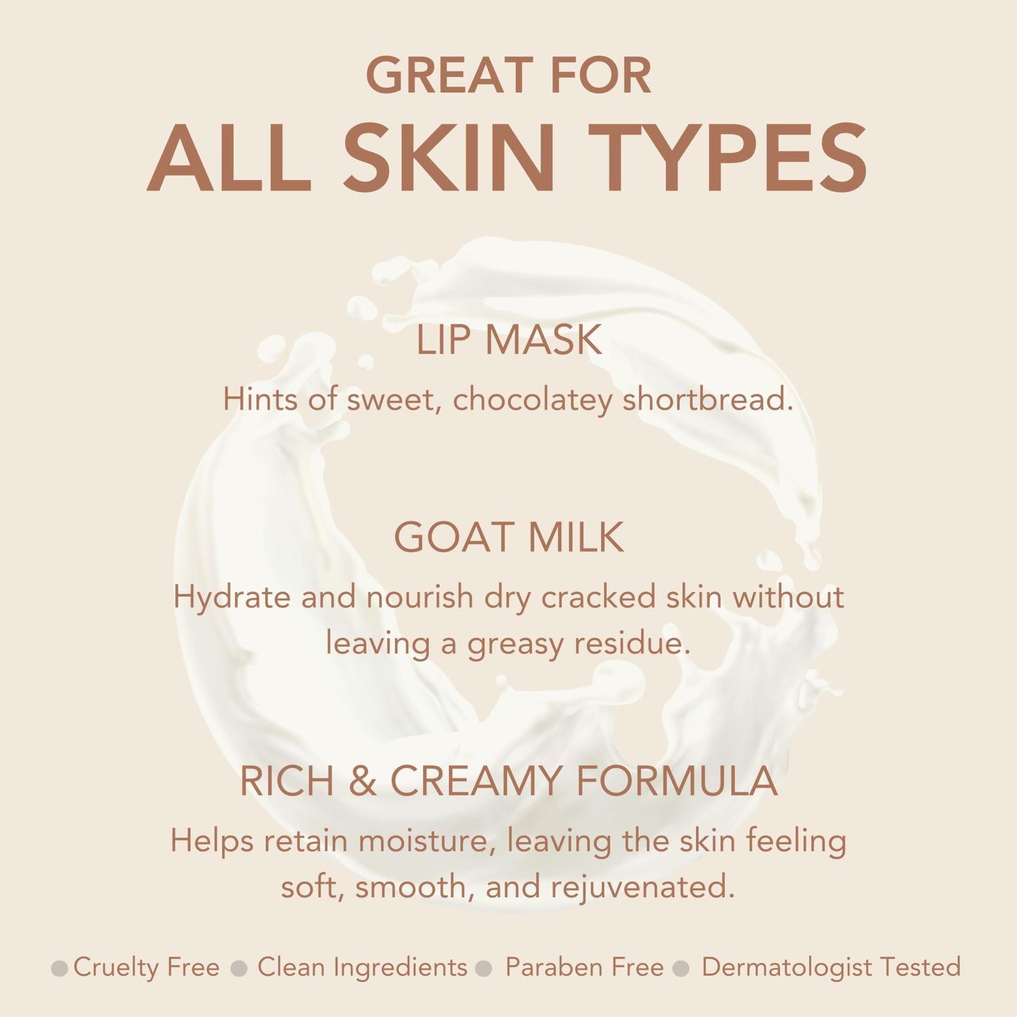 Dionis Goat Butter Overnight Leave On Lip Mask - Frambuesa, leche de cabra, aceites de jojoba y moringa humectan y reparan labios agrietados, agrietados y secos - Fórmula perfumada de pan dulce de chocolate permanece encendida toda la noche