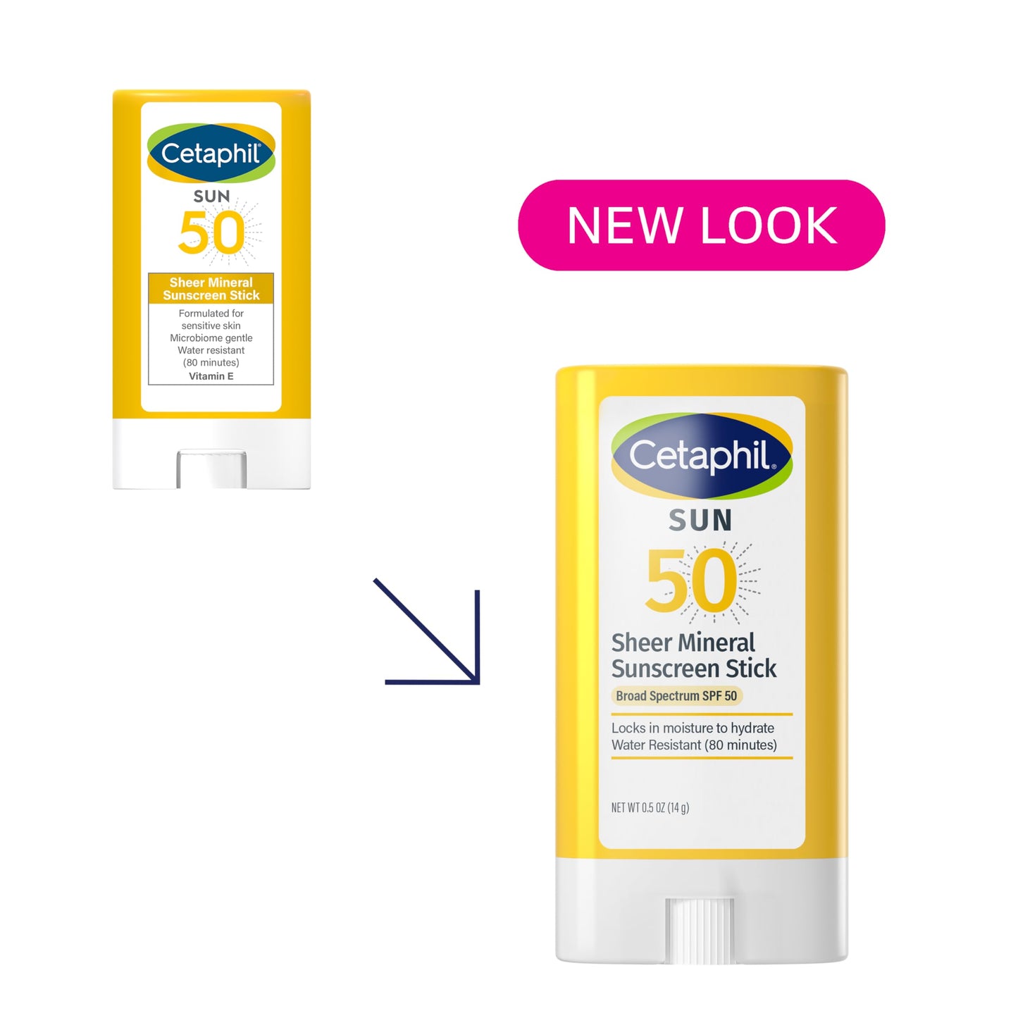 CETAPHIL | Bloqueador Protector Solar Mineral Facial en Stick | SPF 50 | Resistente al Agua | Con Vitamina E | Apto Pieles Sensibles | 14 gr