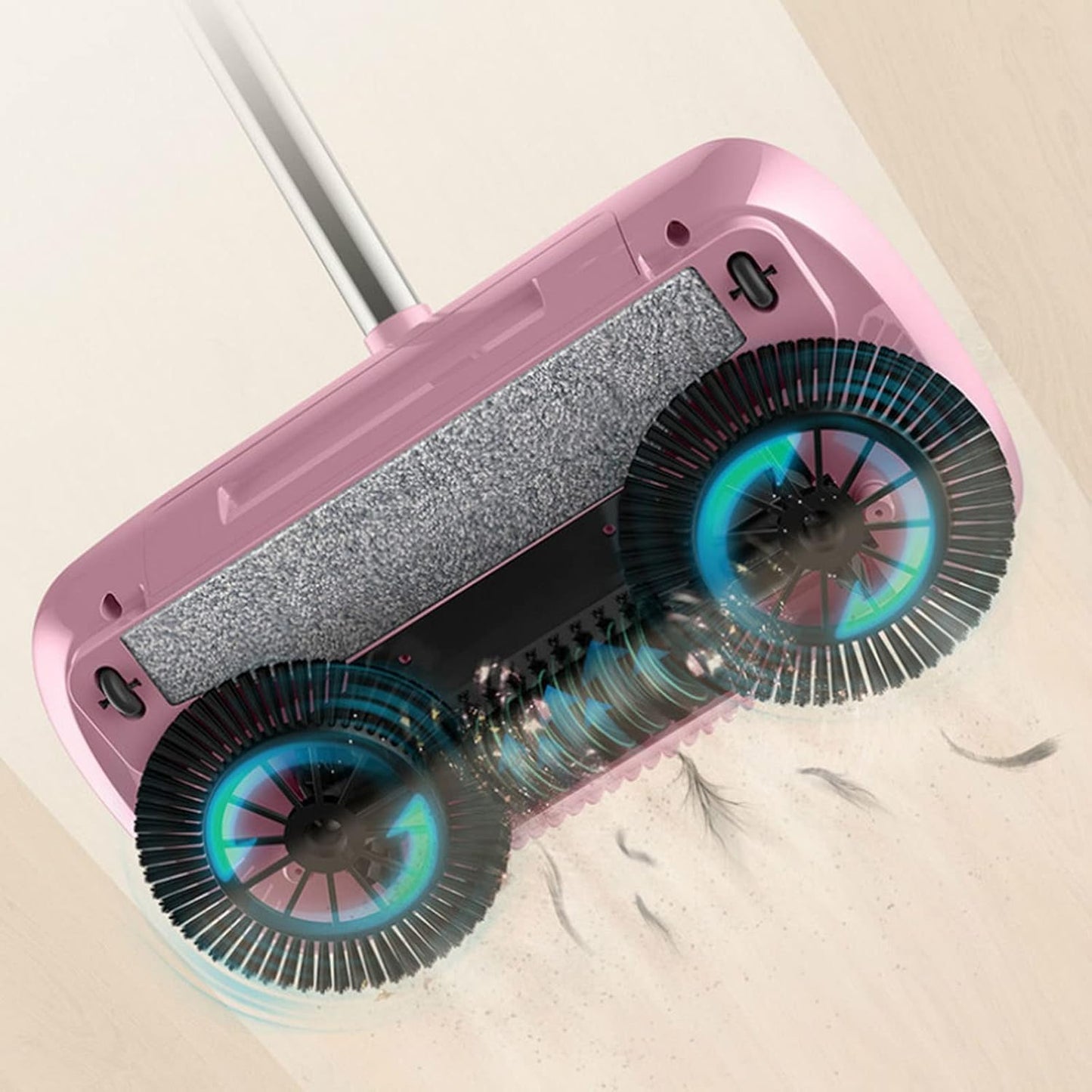 Goreem Barredora de Piso Mejorada para Superficies de Madera Dura,Azulejos, Escoba pequeña y portátil, Limpia el Polvo del Pelo de Las Mascotas, aspiradora Manual con trapeador Manual
