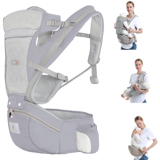 Canguro SNORF Amarillo Ergonómico y Ajustable con Asiento para las Caderas para Bebés de 0 a 36 Meses