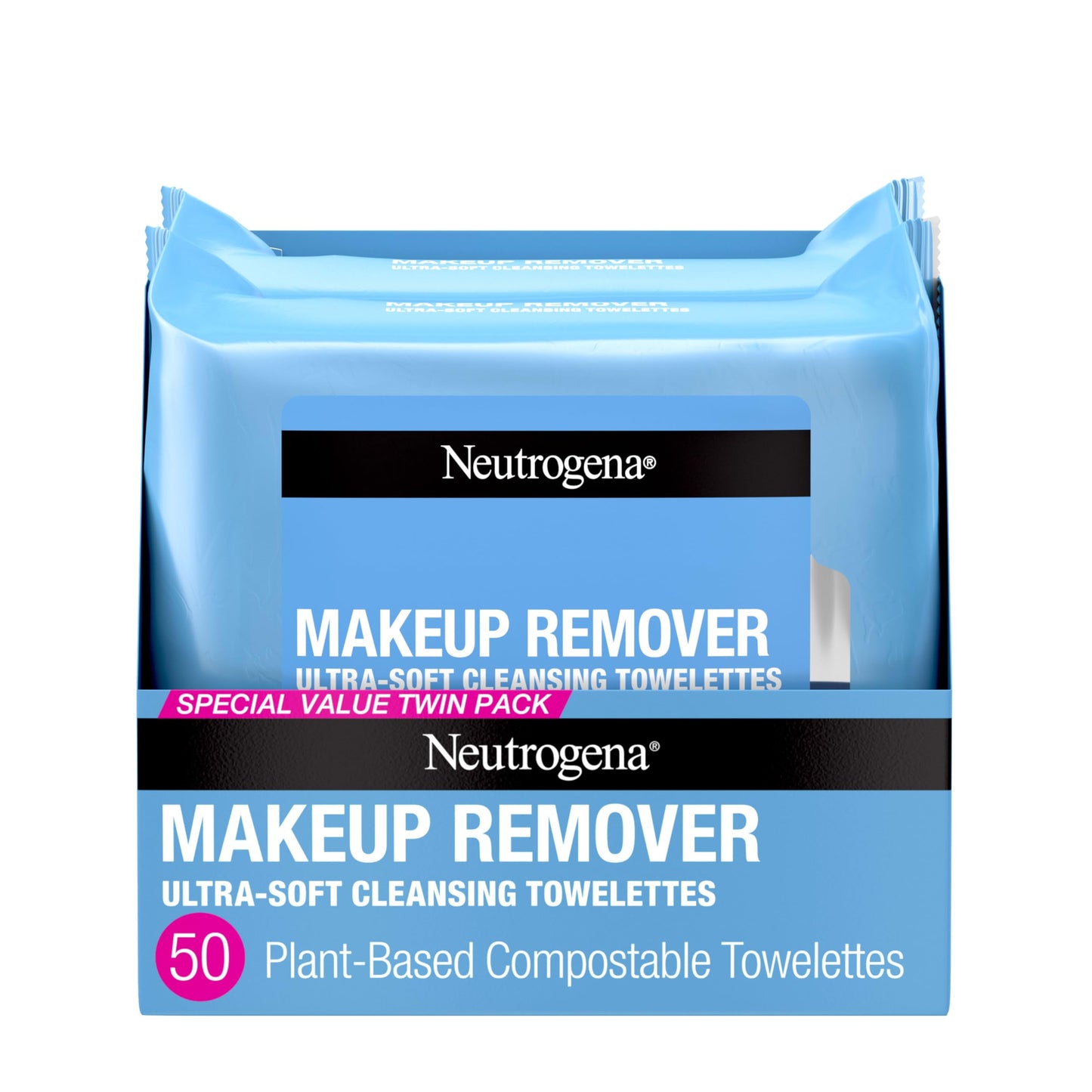Neutrogena Toallitas Desmaquillantes Ultra Soft, 25 piezas (paquete de 2)