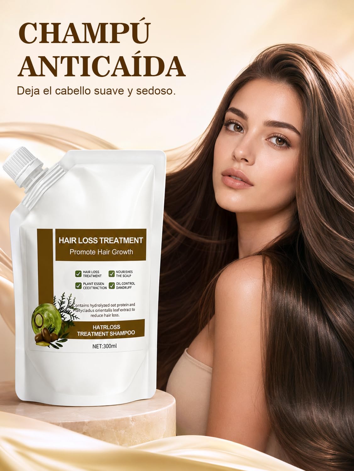 Champú Anticaída con Ginseng y Jengibre para Todo Tipo de Cabello