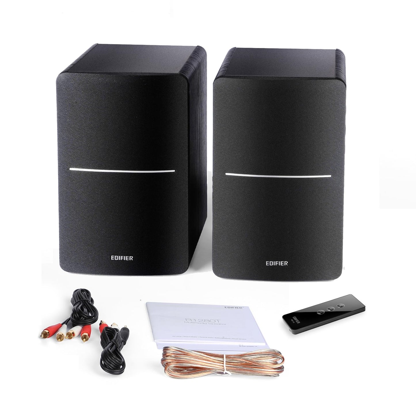 Edifier R1280T - Altavoces de estantería alimentados - 2.0 monitores de Campo cercano Activos - Altavoz de Monitor de Estudio - Negro - 42 vatios RMS