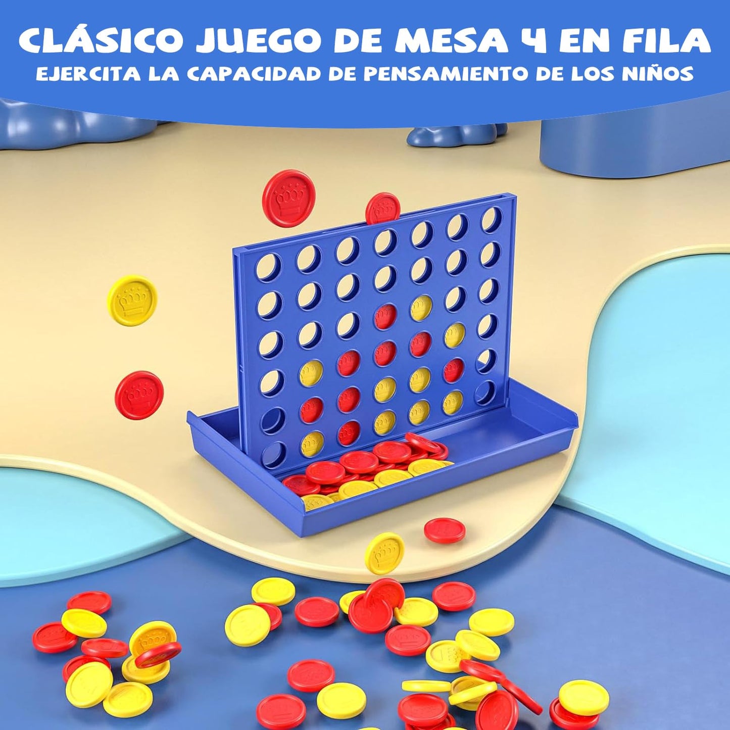 Juego de Mesa TYWGZVZ Clásico Conecta Estrategia para Niñas y Niños