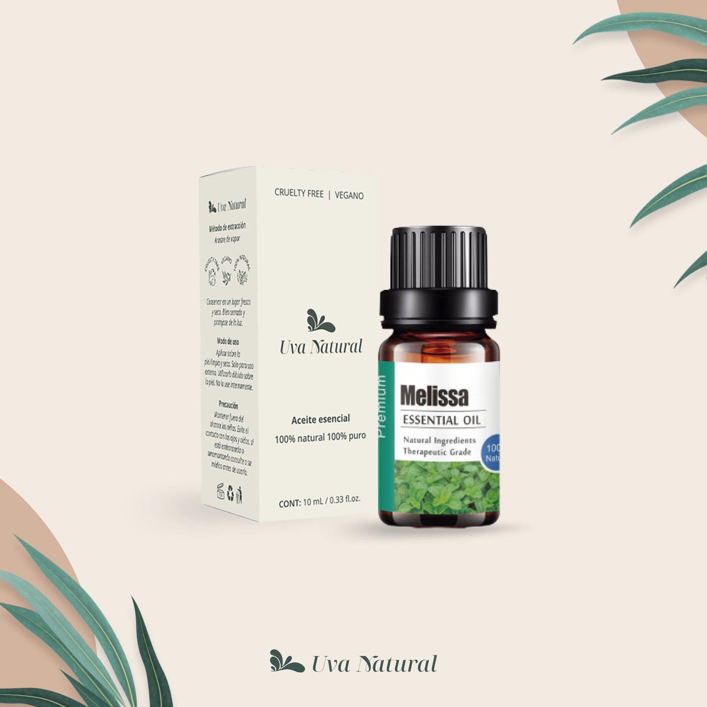 Aceites Esenciales UVA Natural Toronjil 100% Natural Aromaterapia con Caja de Regalo Exquisita
