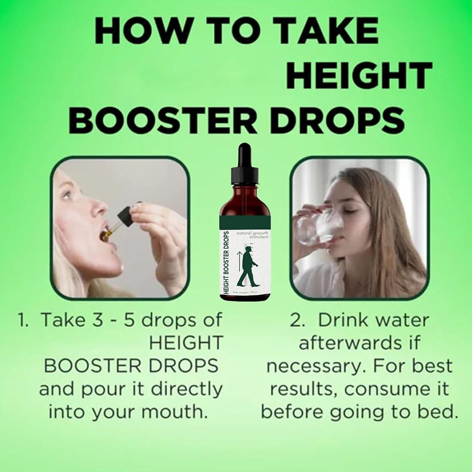 Gotas ATLION Aceite Crecimiento de Altura para el Crecimiento óseo en Adolescentes