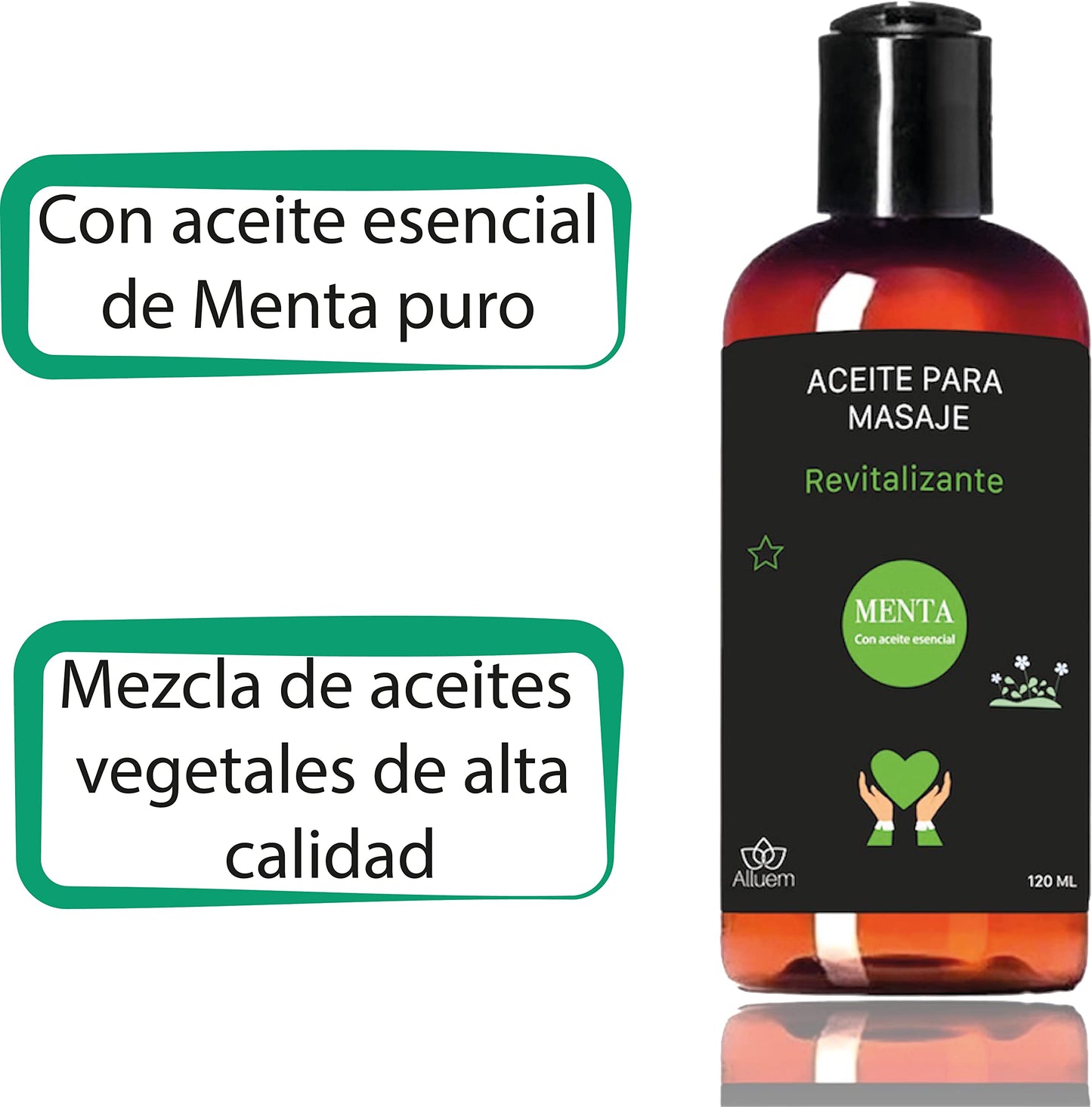 Aceite Esencial Alluem Menta Revitalizante Hidratante Para Masajes