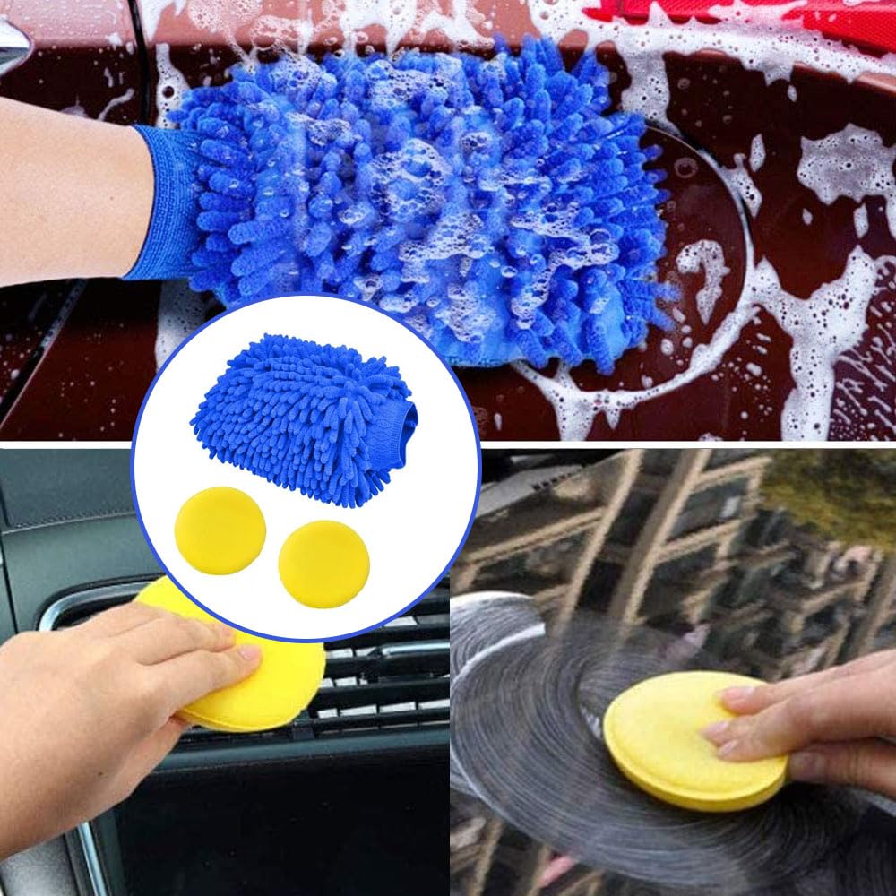 Juego de 15 Cepillos para Detalles Limpieza de Coche - Cepillos para Rueda, Kit de Limpieza de Coche, Kit Profesional de Cuidado de Coche, para Limpiar Ruedas de Coche y Exterior Interior (15PCS)