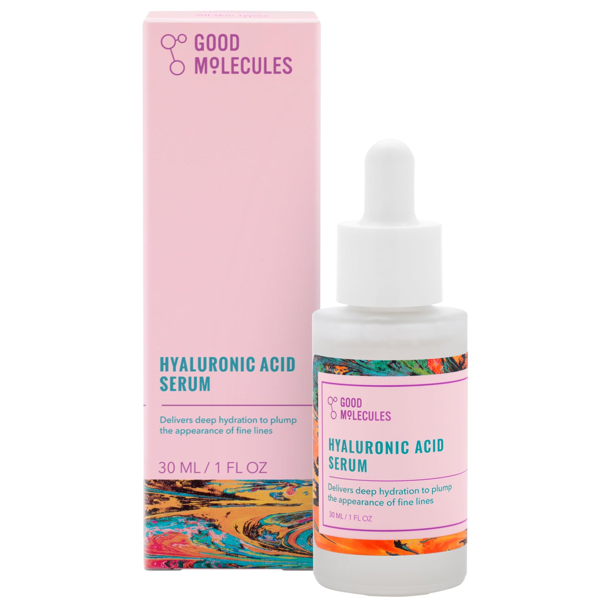 Good Molecules - Sérum de ácido hialurónico de 30 ml, hidratación profunda para piel seca, fórmula no grasa para hidratar