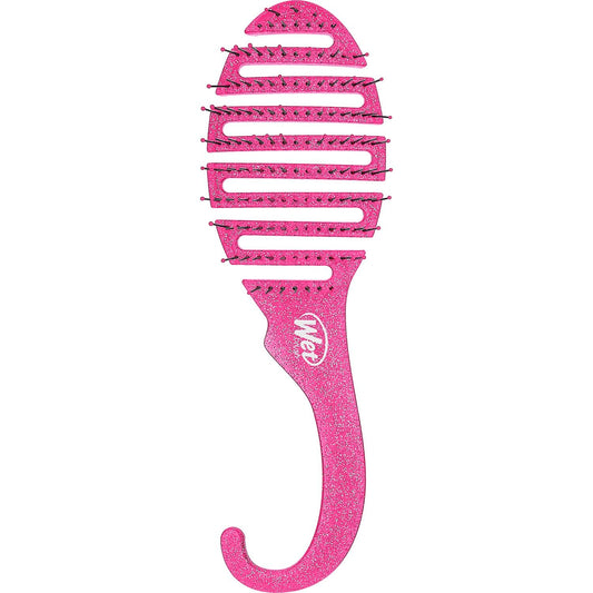 Wet Brush Cepillo de pelo para ducha – Brillo rosa – exclusivo IntelliFlex cerdas ultra suaves – Minimiza el dolor y protege contra puntas abiertas y roturas – Para mujeres, hombres, cabello húmedo y seco