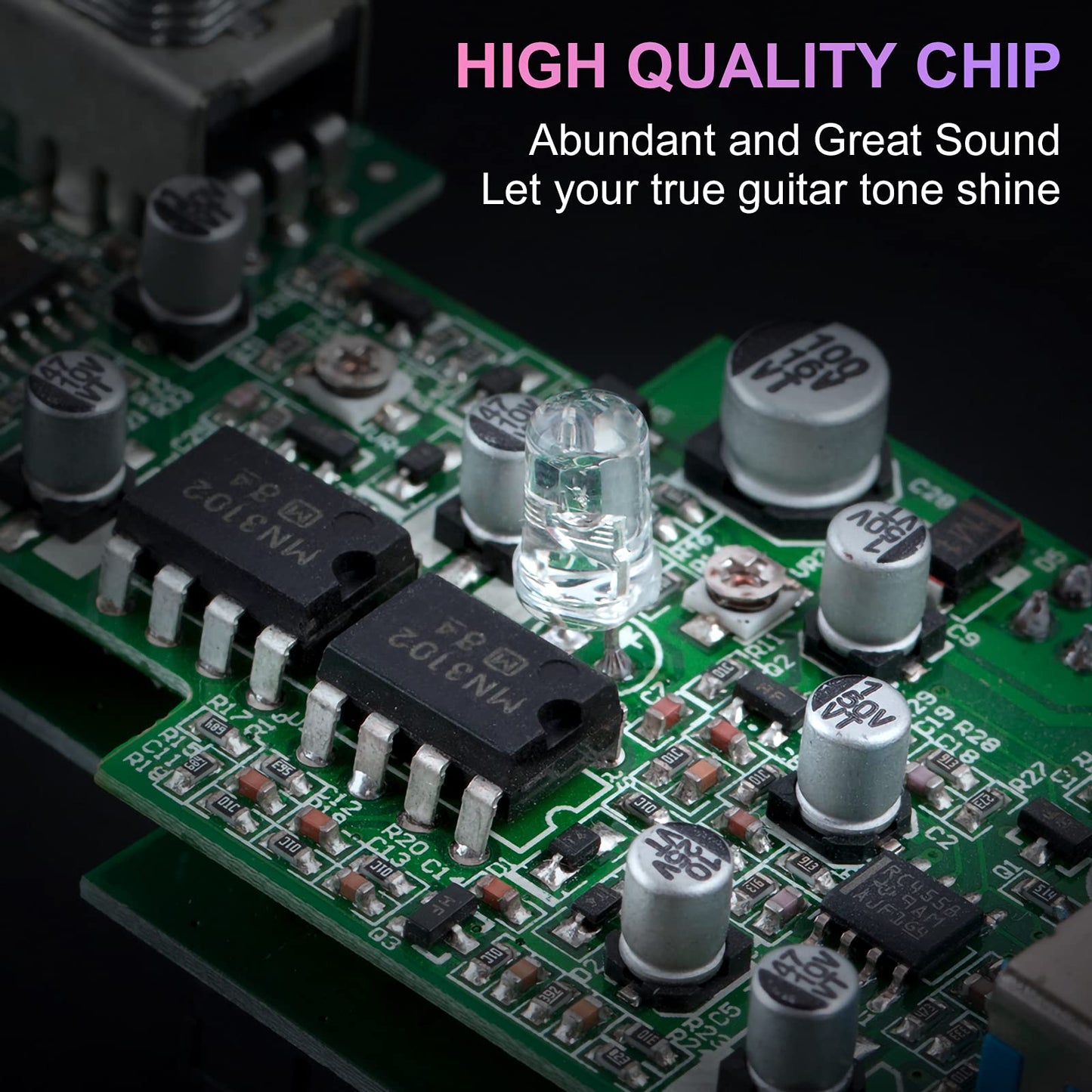 lotmusic Pedal de efectos de guitarra eléctrica Mini tipo único DC 9V True Bypass (Pocket Metal)