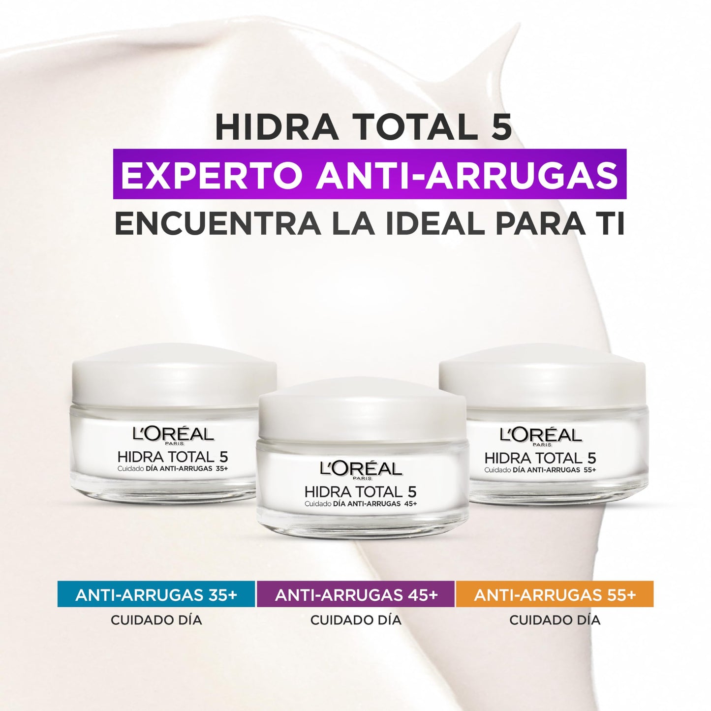 L'Oréal Paris Crema de Día Anti Arrugas Hidra Total 5 con Retinol, 50ml