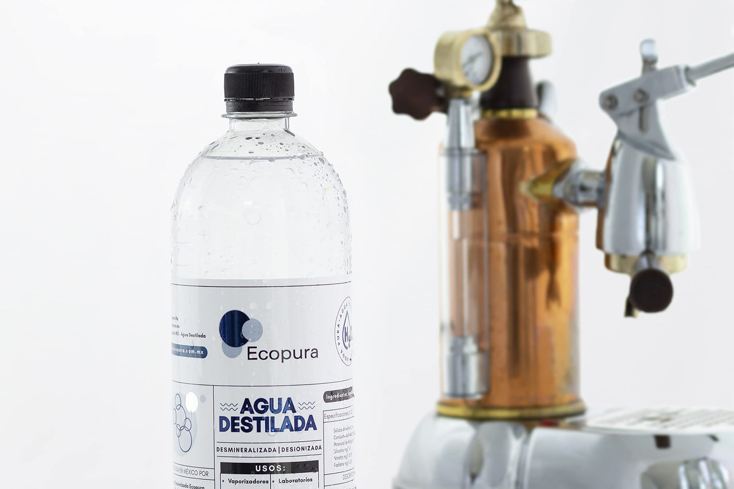 Agua Destilada ECOPURA Transparente Calidad Certificada Caja 12 Piezas