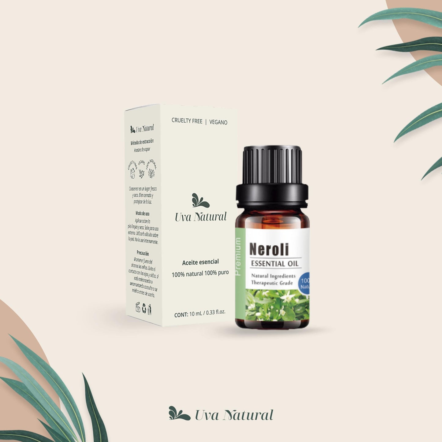Aceites Esenciales Neroli UVa Natural 100% para Aromaterapia Conjunto de Difusores y Humidificadores con Caja de Regalo Exquisita