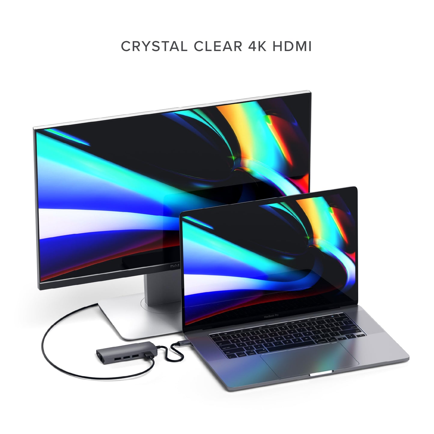 SATECHI Adaptador 8 en 1 USB C V2, HDMI 4K, Carga USB C PD de 115 W, 3 Puertos USB-A, Ethernet, Lector de Tarjetas Micro/SD, para portátil, MacBook Air/Pro M4, iPad, Windows - Gris Espacial