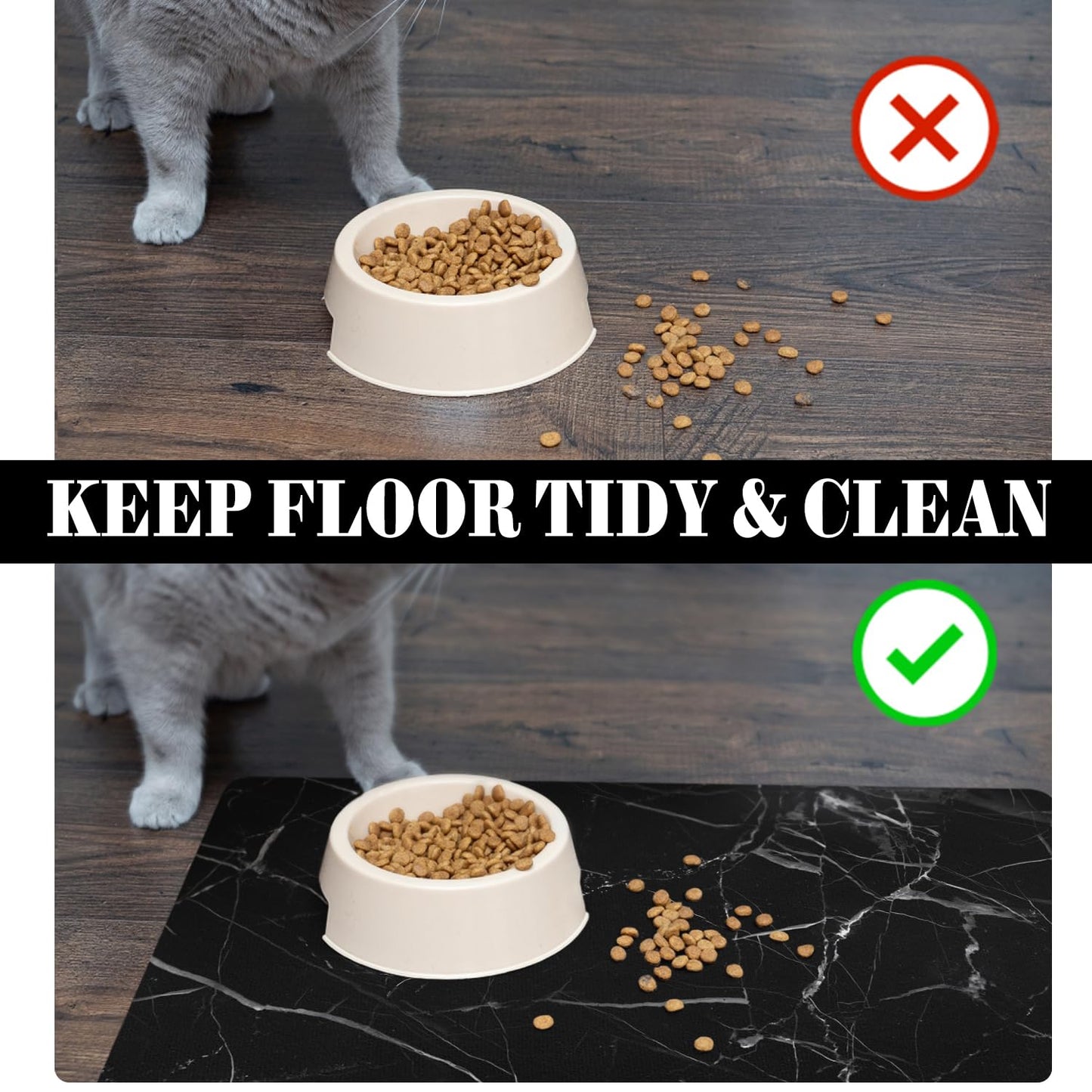 Alfombrillas para Mascotas Bohemias de Secado Rápido y Absorción para Comida y Agua