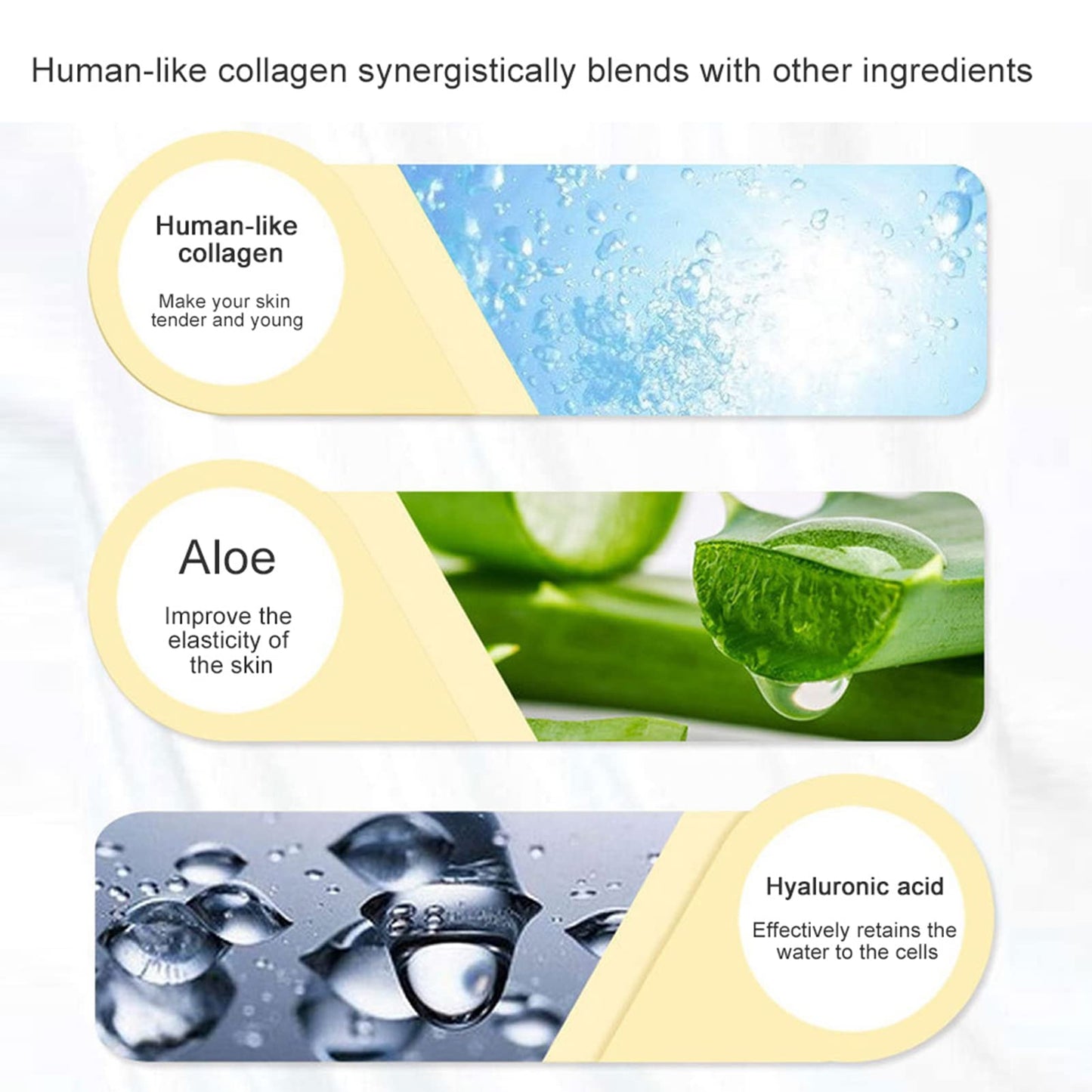 Crema de colágeno para la cara Hidratante Anti-envejecimiento ayuda a suavizar y rellenar Líneas finas y arrugas y aclara para la piel más joven