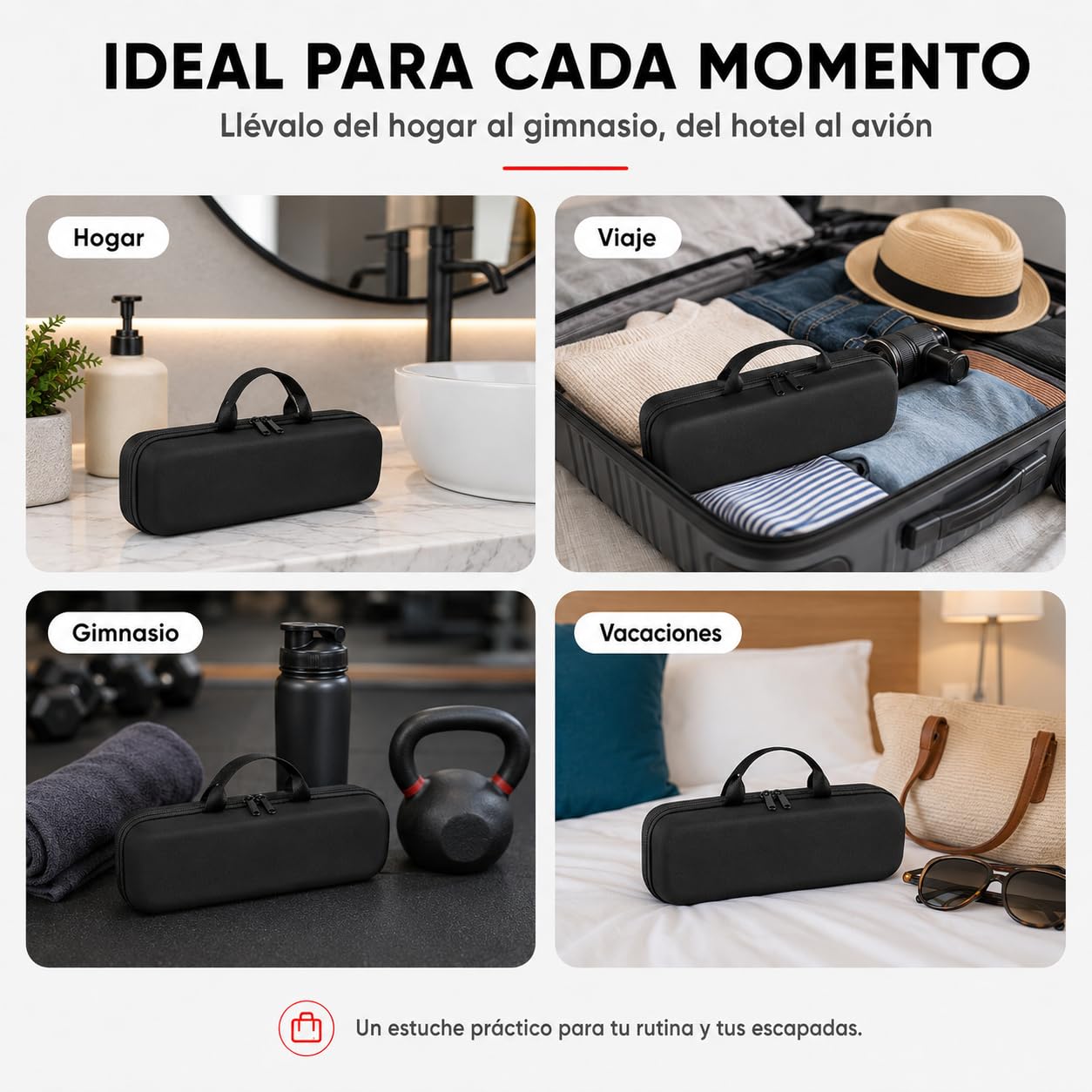 TYEGDAVD Estuche de Viaje Rígido para Dyson Airstrait | Ultradelgado 14cm Cumple con Equipaje de Mano, Protección 3 en 1 Anticaídas Impermeable + Bolsa de Malla para Cable de Carga