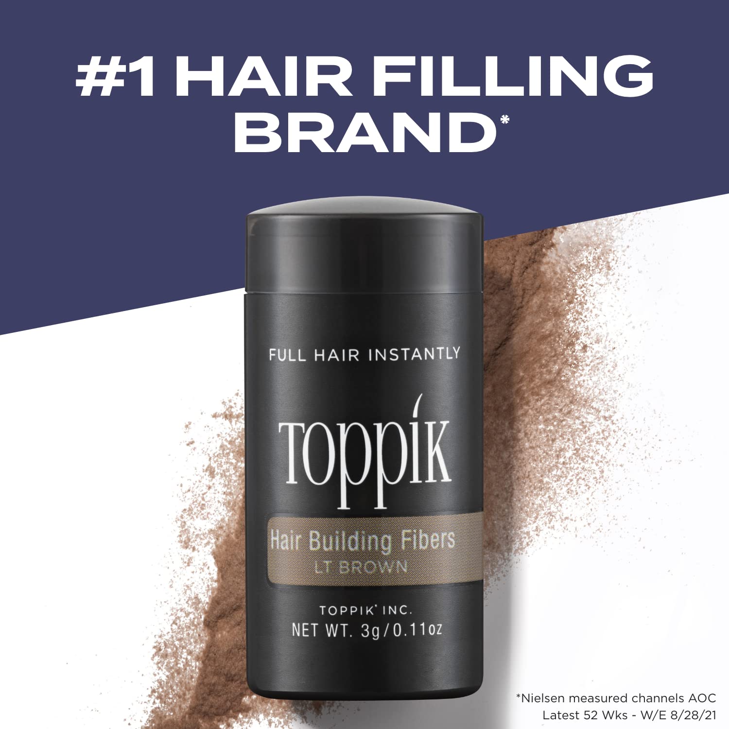 Toppik Fibras para dar volumen al cabello, castaño claro, 27.49 g (0.97 oz)