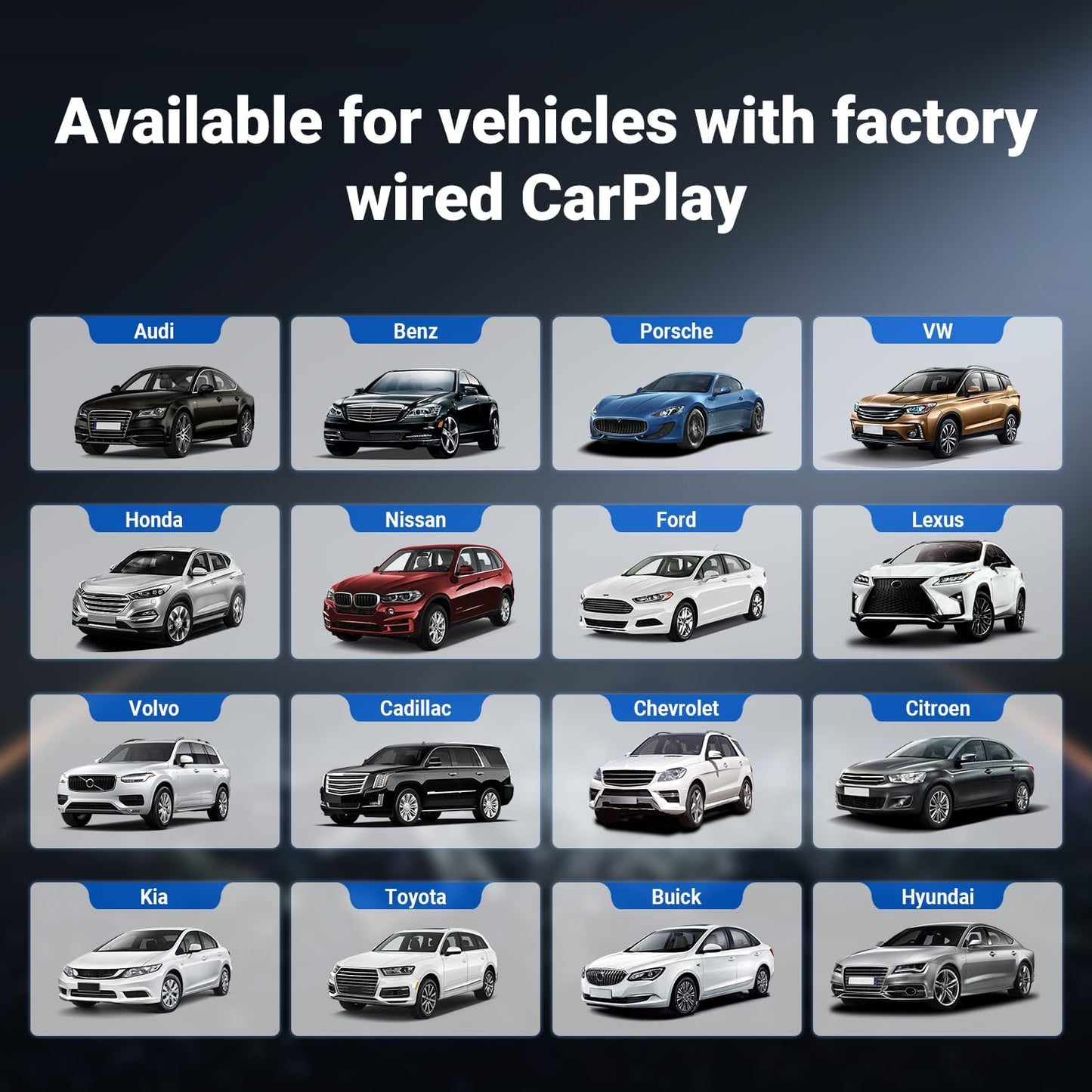 Adaptador CarPlay Inalámbrico OTTOCAST Negro Convertidor Fire TV Stick para Autos con CarPlay de Fábrica