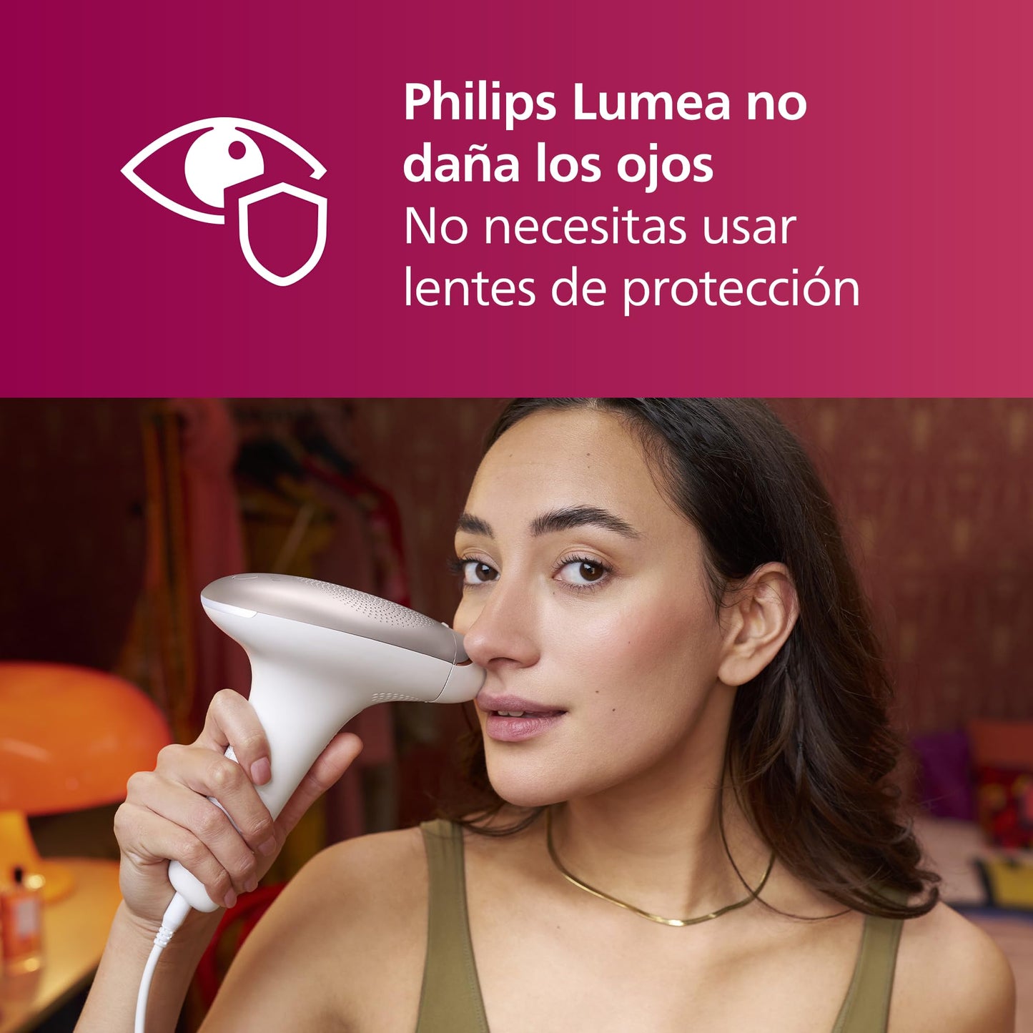 Depiladora Luz Pulsada IPL Philips Lumea Series 7000 Blanco con Lápiz Recortador Compacto y 3 Accesorios para Cuerpo, Cara y Bikini