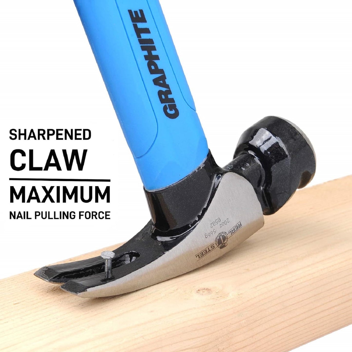 Martillo Rip Real Steel Grafito Jacketed 20 oz para Carpintero