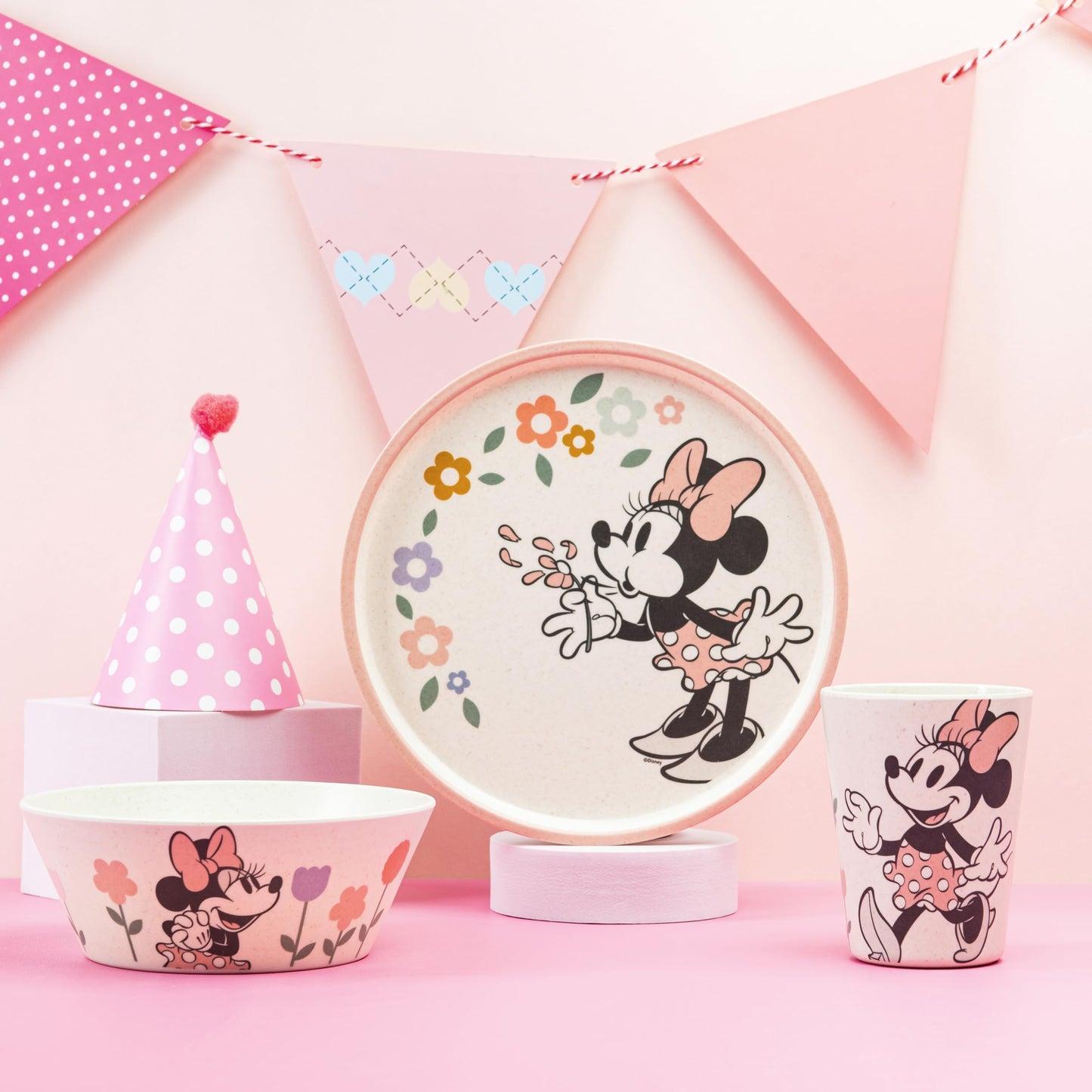 Juego de Vajilla Disney Zak Designs Bambú Sostenible Minnie Mouse para Niños