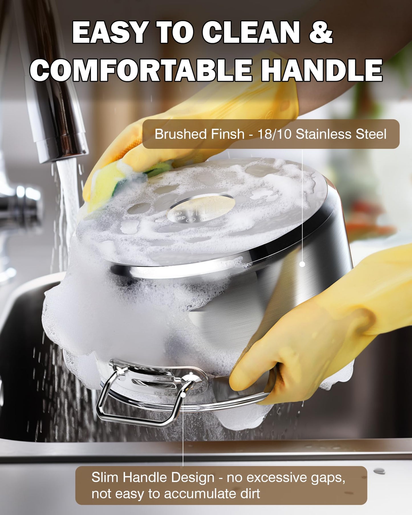 Cooks Standard 02659 Professional Stainless Steel Cookware set 8PC, 8 PC, Silver