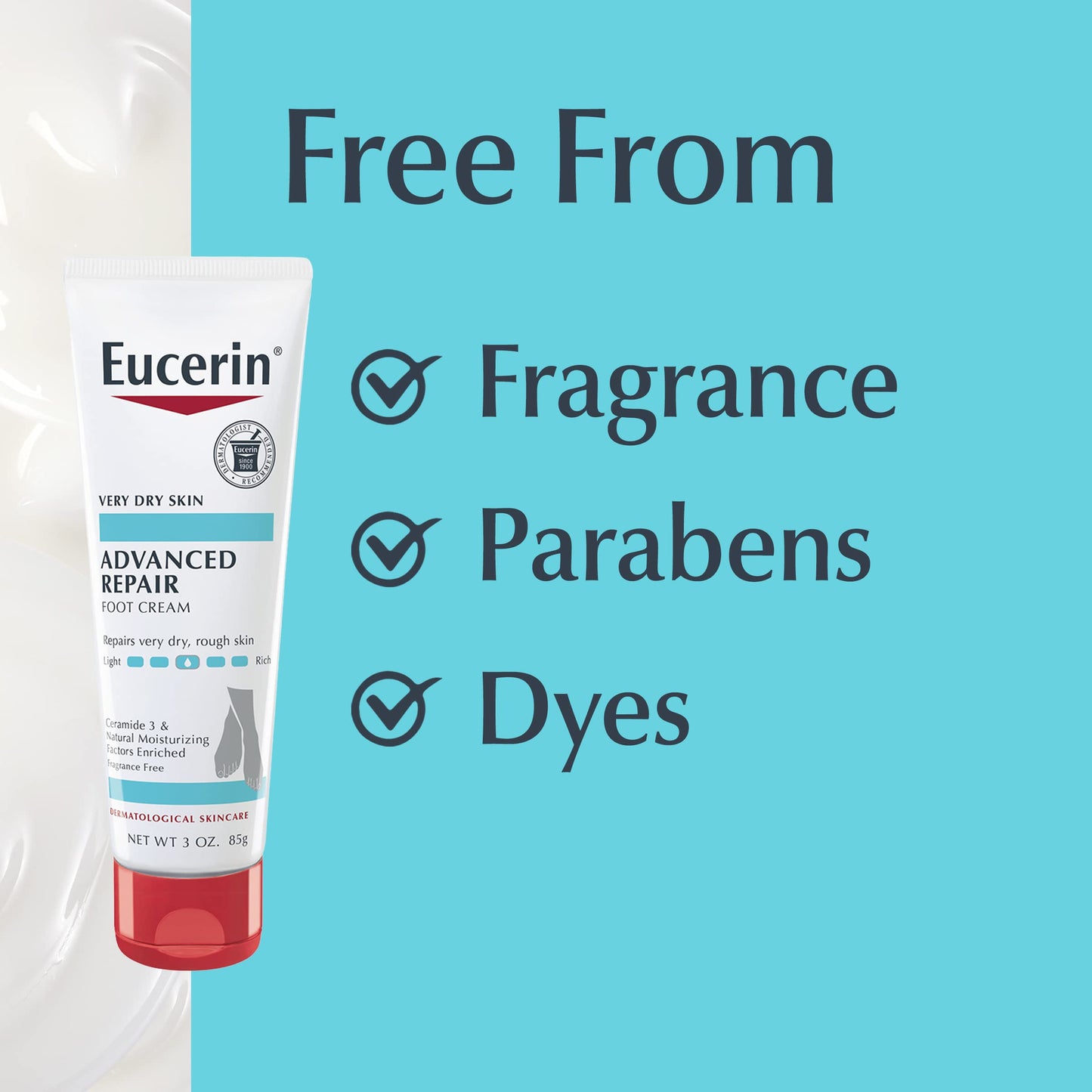 Eucerin Intensive Repair, Extra-Enriched Foot Creme, 3 Oz (Pack of 3)