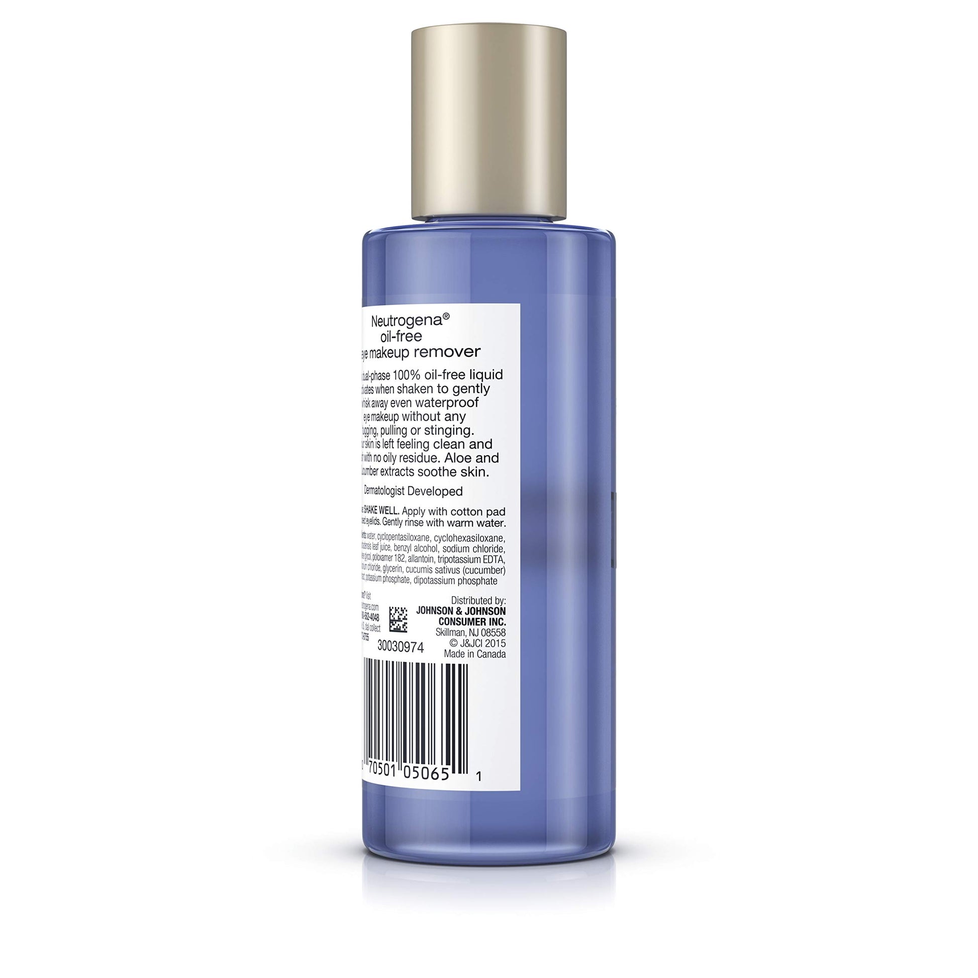 Neutrogena - Desmaquillante Y Limpiador Suave Sin Aceite Para Ojos Sensibles, Desmaquillante No Graso, Elimina El Rímel A Prueba De Agua