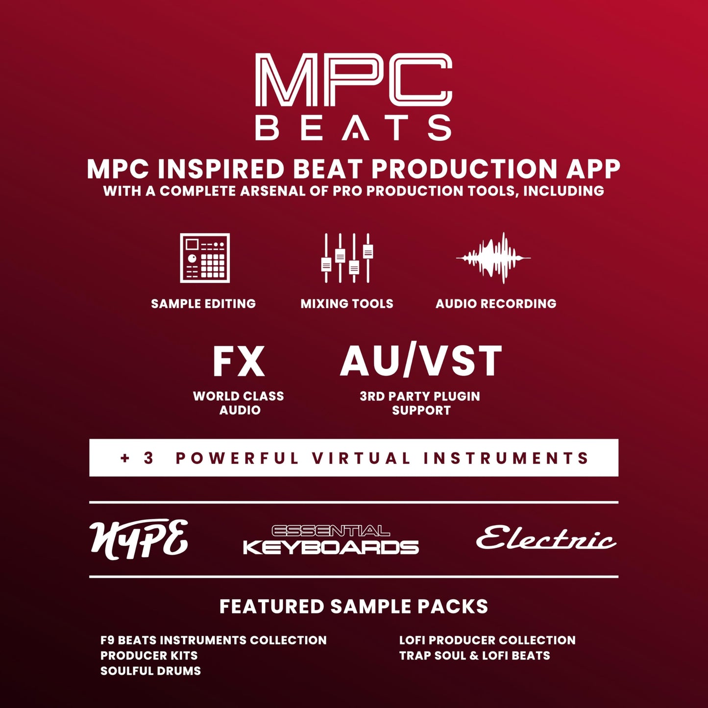 Akai Professional MPK Mini Plus - Teclado Controlador MIDI USB de 37 Mini Teclas con 8 Pads MPC, Secuenciador, MIDI/CV/Gate I/O, Software de Producción y Native Instruments Sound Package