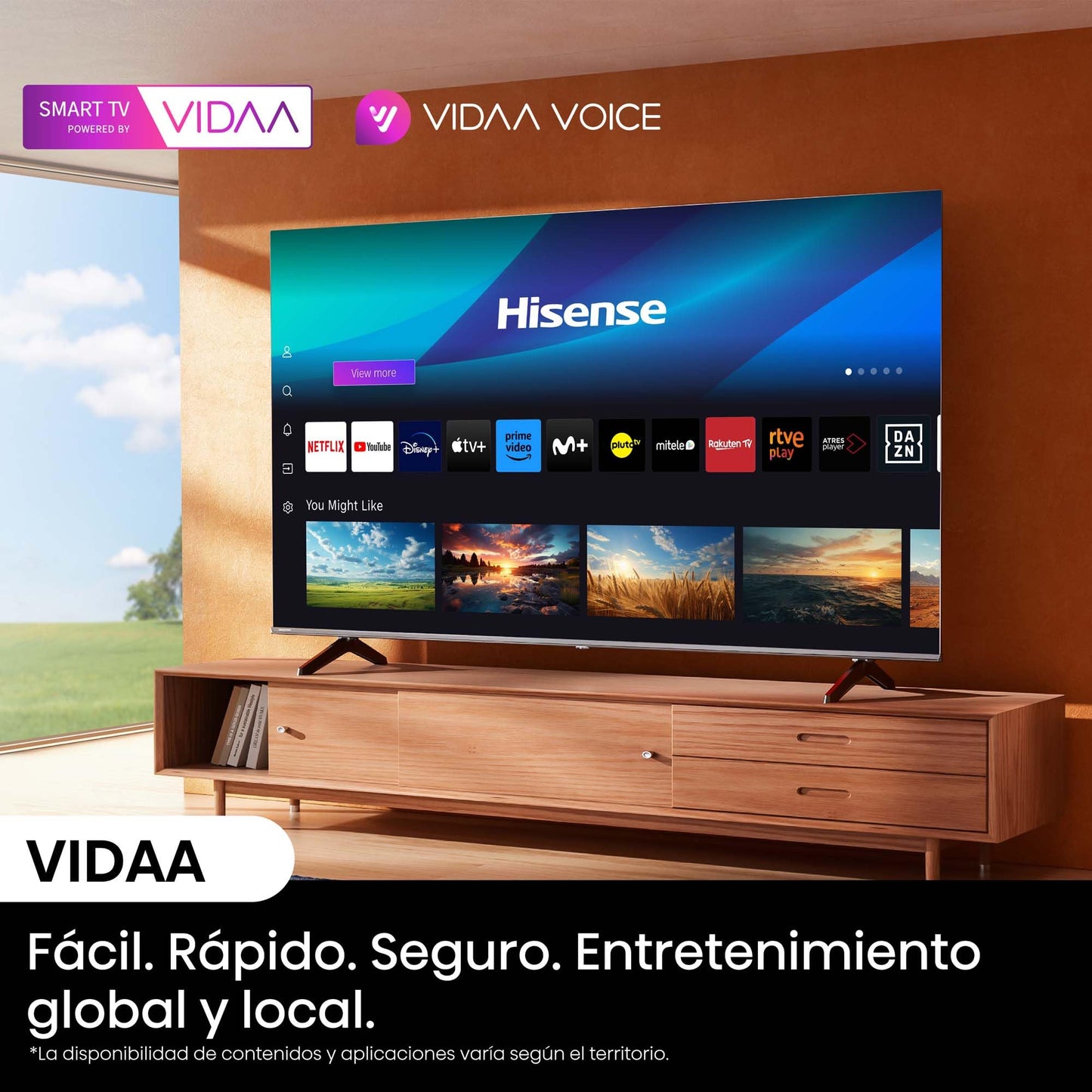 Hisense Pantalla UHD 4K de 55" 55A6NV, VIDAA Smart TV, 55 Pulgadas, Dolby Vision, Modo Juego Plus, DTS Virtual X, Control por Voz televisor, Doble Control de Volumen, (Nuevo 2024)