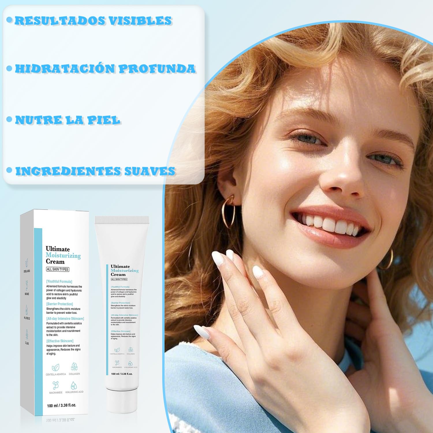 Crema Hidratante Vegana Anti-Edad con Fórmula Revitalizante - Set de 2 Unidades. ¡Hidratación Profunda y Piel Radiante! Ideal para Cuidado de la Piel.