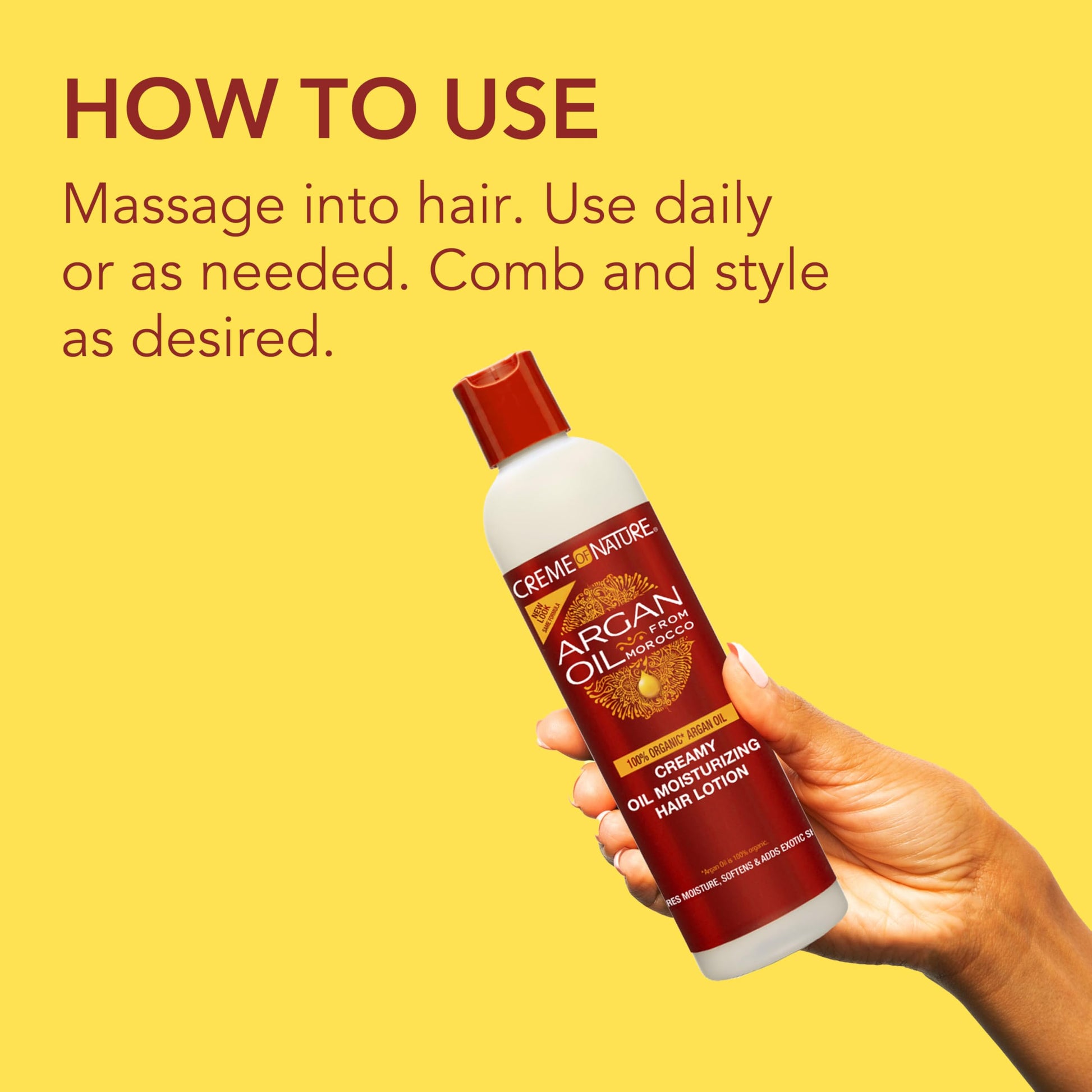 Creme Of Nature Aceite de argán cremoso hidratante de 8.5 onzas