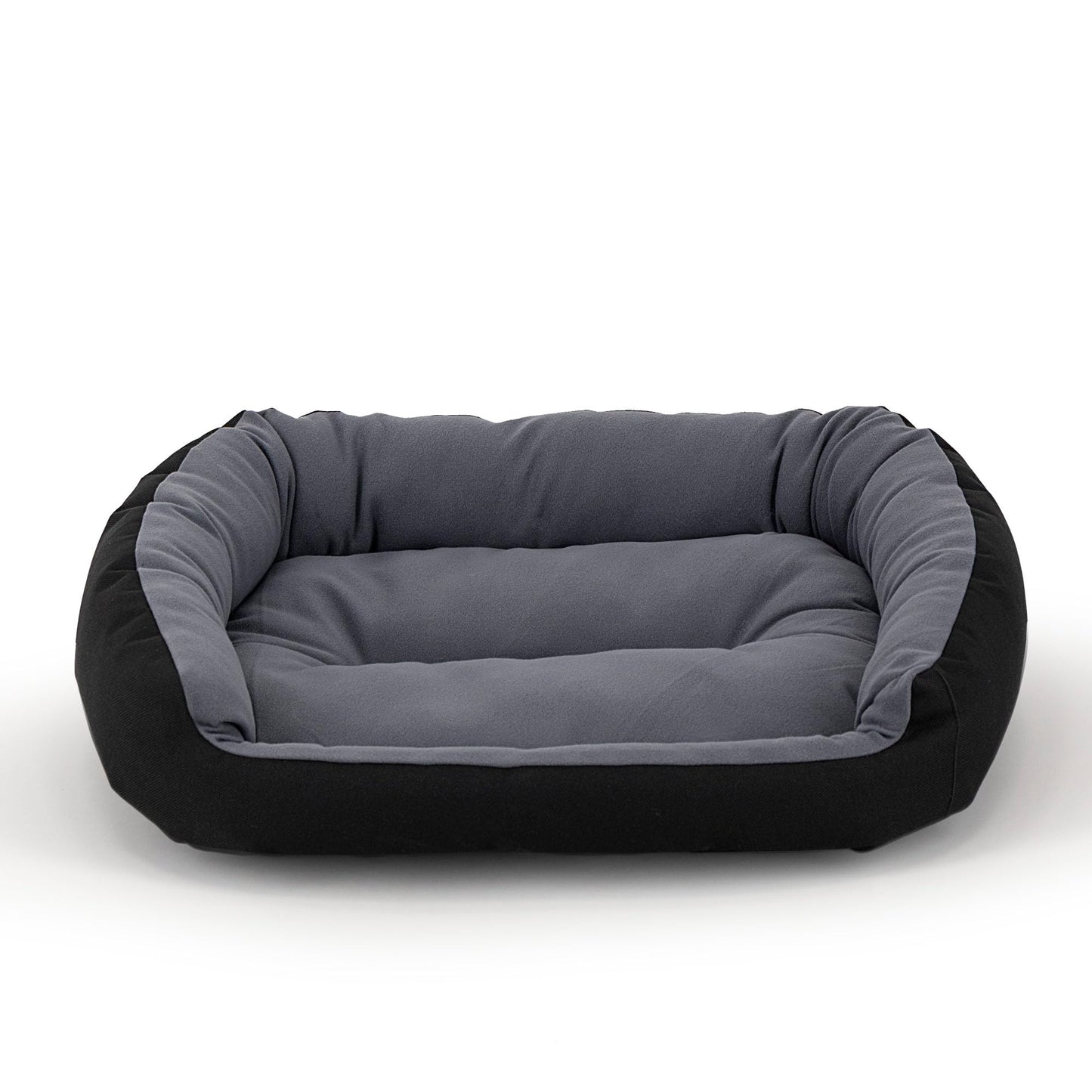 Cama para Perro Hills Negra Gris Resistente y Confortable con Relleno Suave, Small