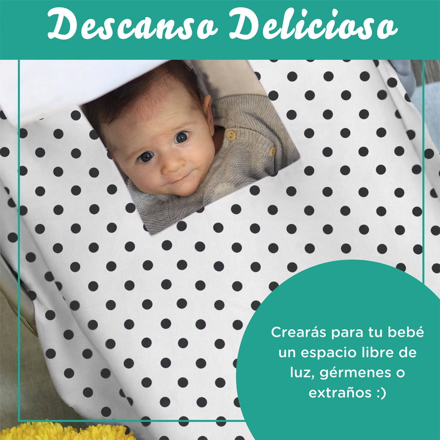 Cubre Huevito Nap Baby Zig Zag Rosa Súper Suave con Ventana y Agarraderas