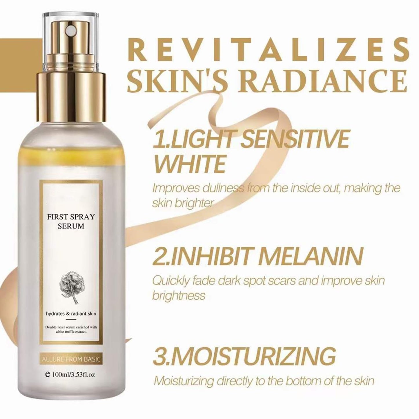 White Truffle's First Mist Serum, Vegan Skin Care, White Truffle Hydrating Facial Mist, Glowing Skin Serum, All-in-One Treatment, (Size : 2 Count (Pack of 2))