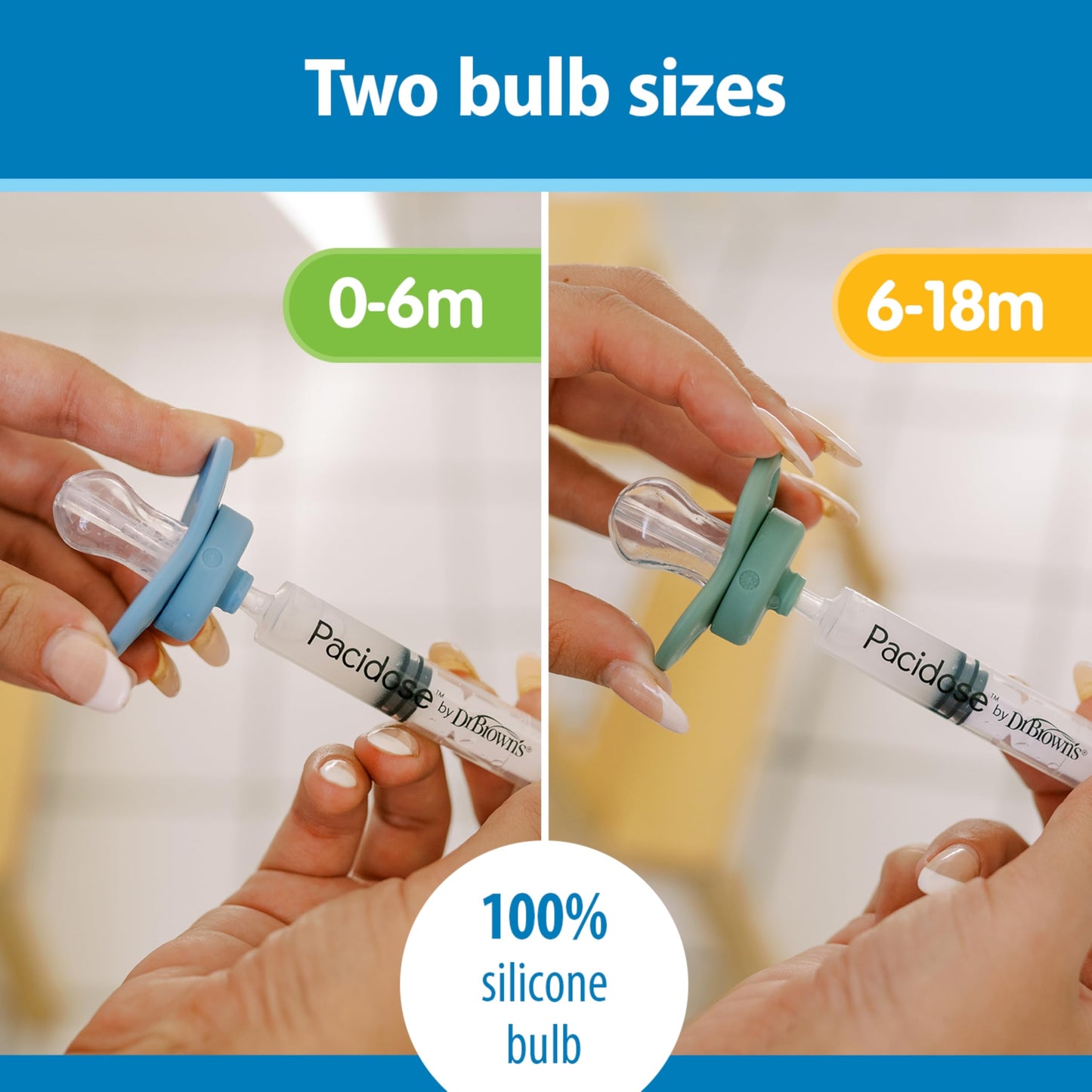 AGGIE MD Pacidose Pacifier Baby Medicine Dispenser with Oral Syringe | Newborn | 0-6 Months