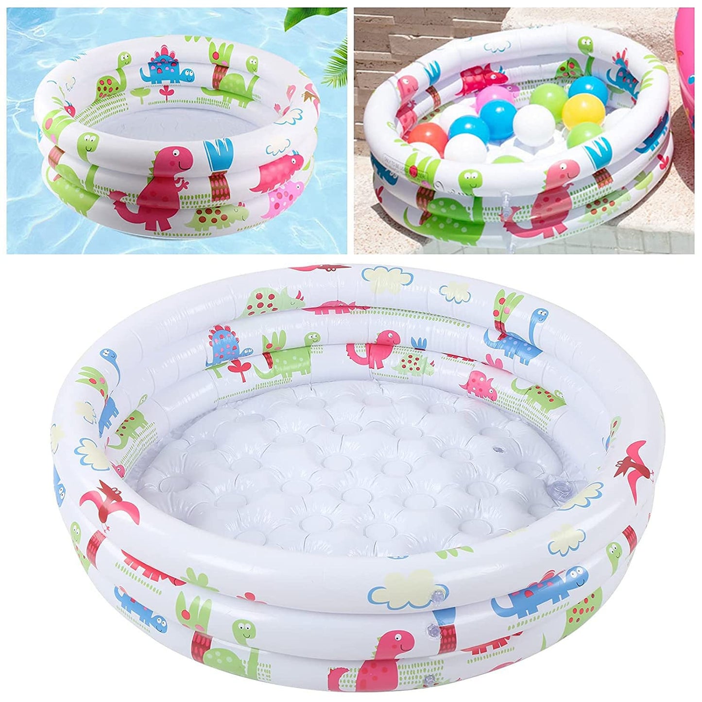 MADELALU Alberca Inflable para Niños, 90cm Piscina Inflable Alberca Infantil Piscina De Agua para Niños, Fiesta Acuática Segura De Verano Tamaño