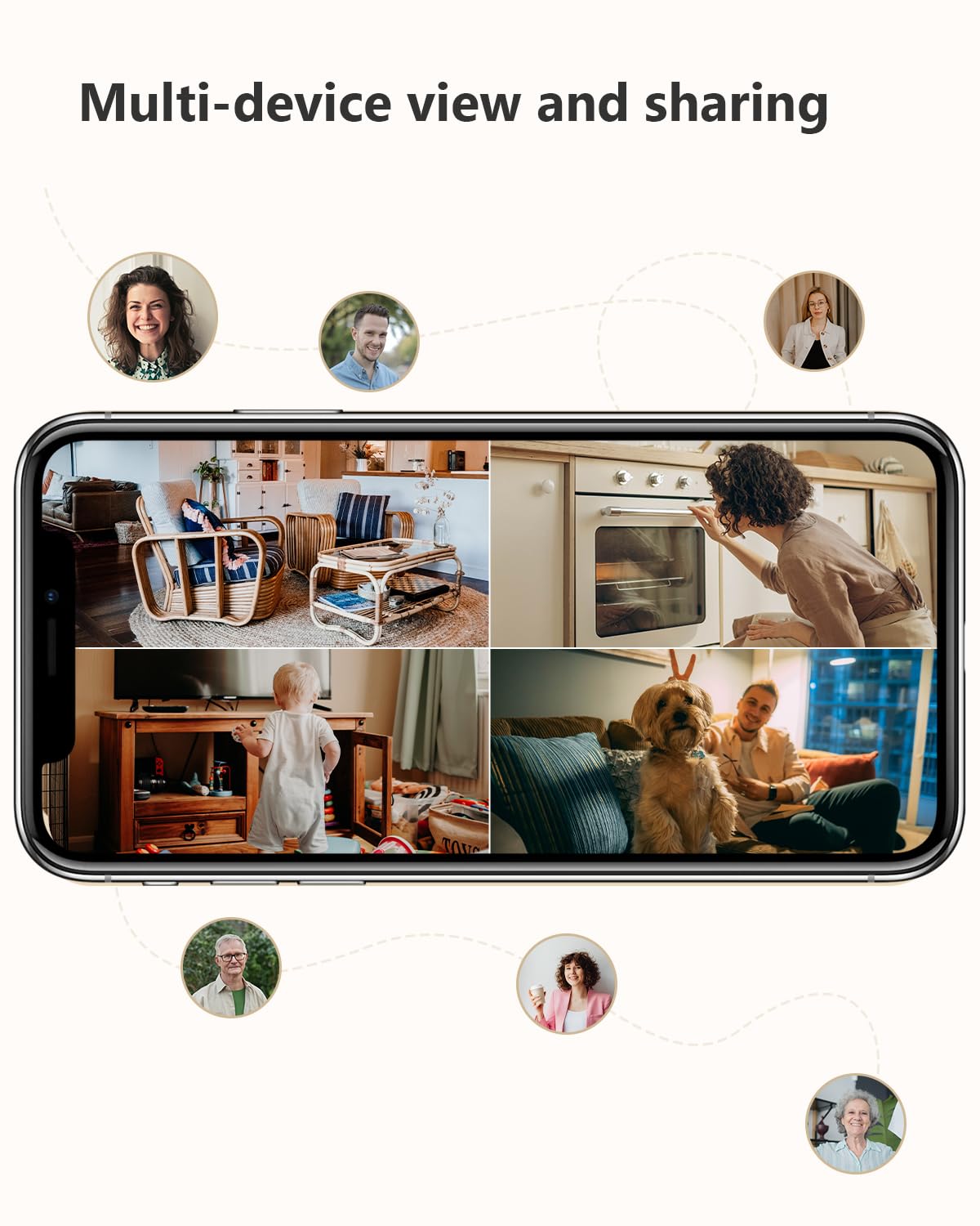 Imou Cámara de Seguridad WiFi para Interiores, 2MP/ 1080p, Panoramica 360 Grados App Movil, Visión Nocturna, Audio 2 vías, Detección Humana, Seguimiento de Movimiento, Grabación Local y en Nube