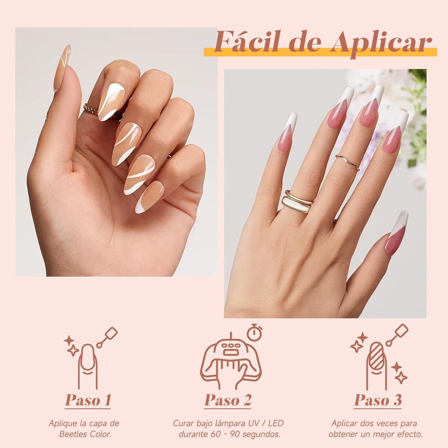 SADOWAY Set de Esmalte de Gel 6 Colores Nude: Tonos Piel Rosa y Marrón, Fórmula sin Toxinas – Larga Duración 21 Días, Acabado Brillante – Fácil de Aplicar en Casa – Regalo Ideal para Mujer